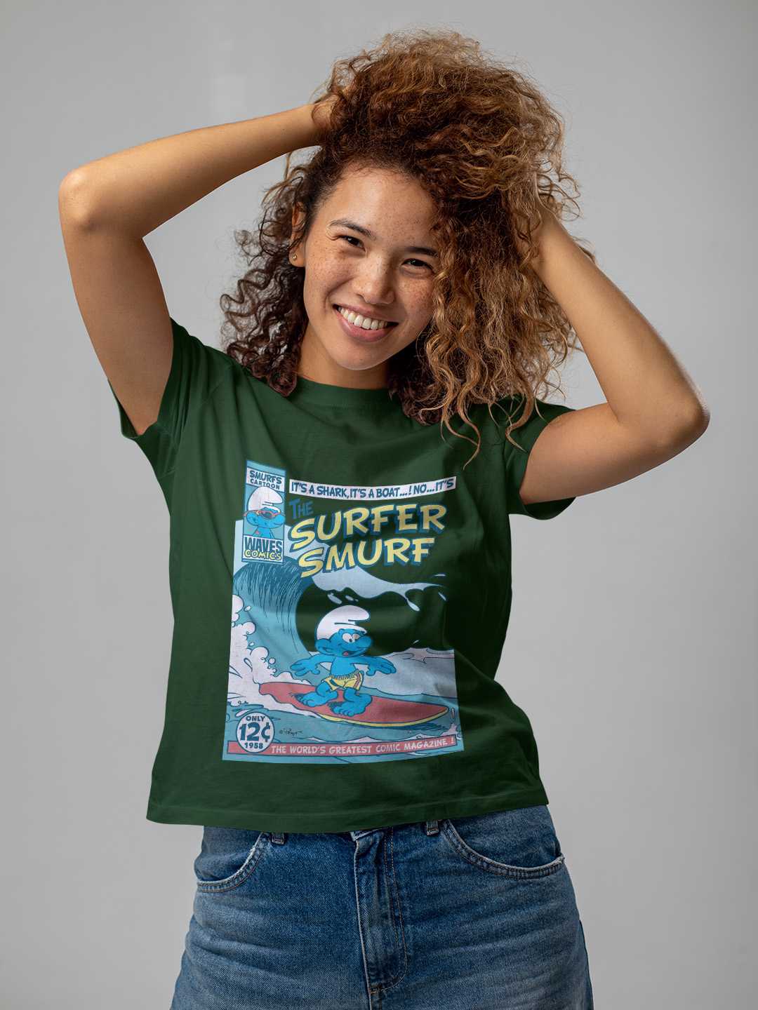 Surfer Smurf Regular Graphic Tee