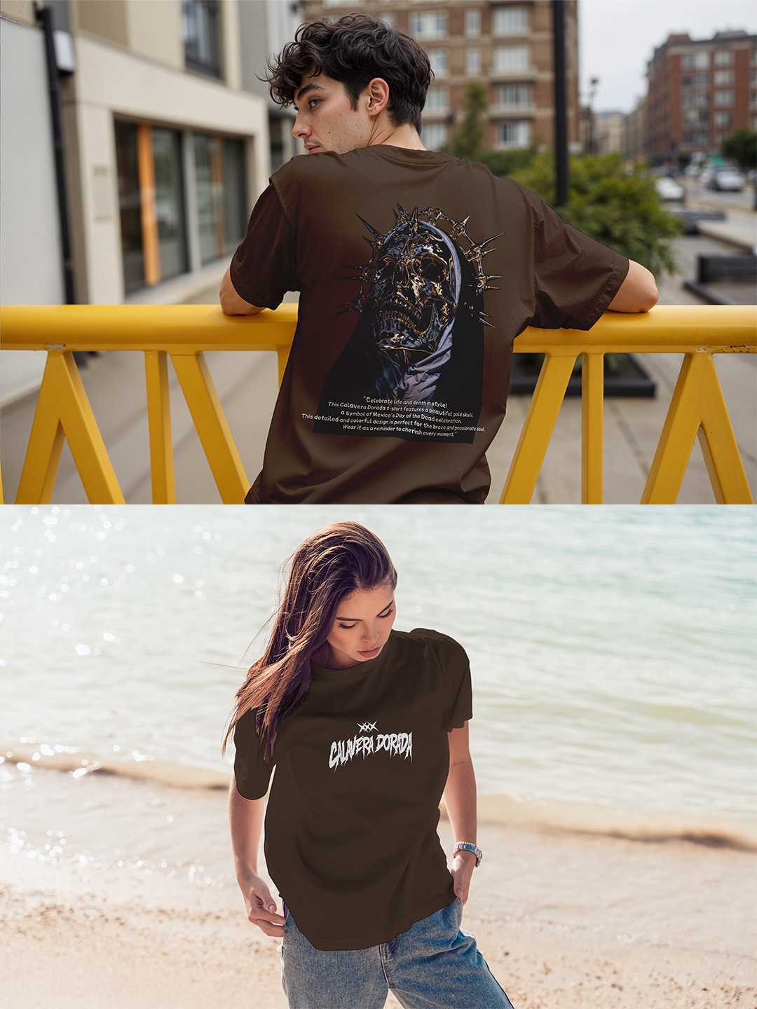 Calavera Dorada Oversized Tee