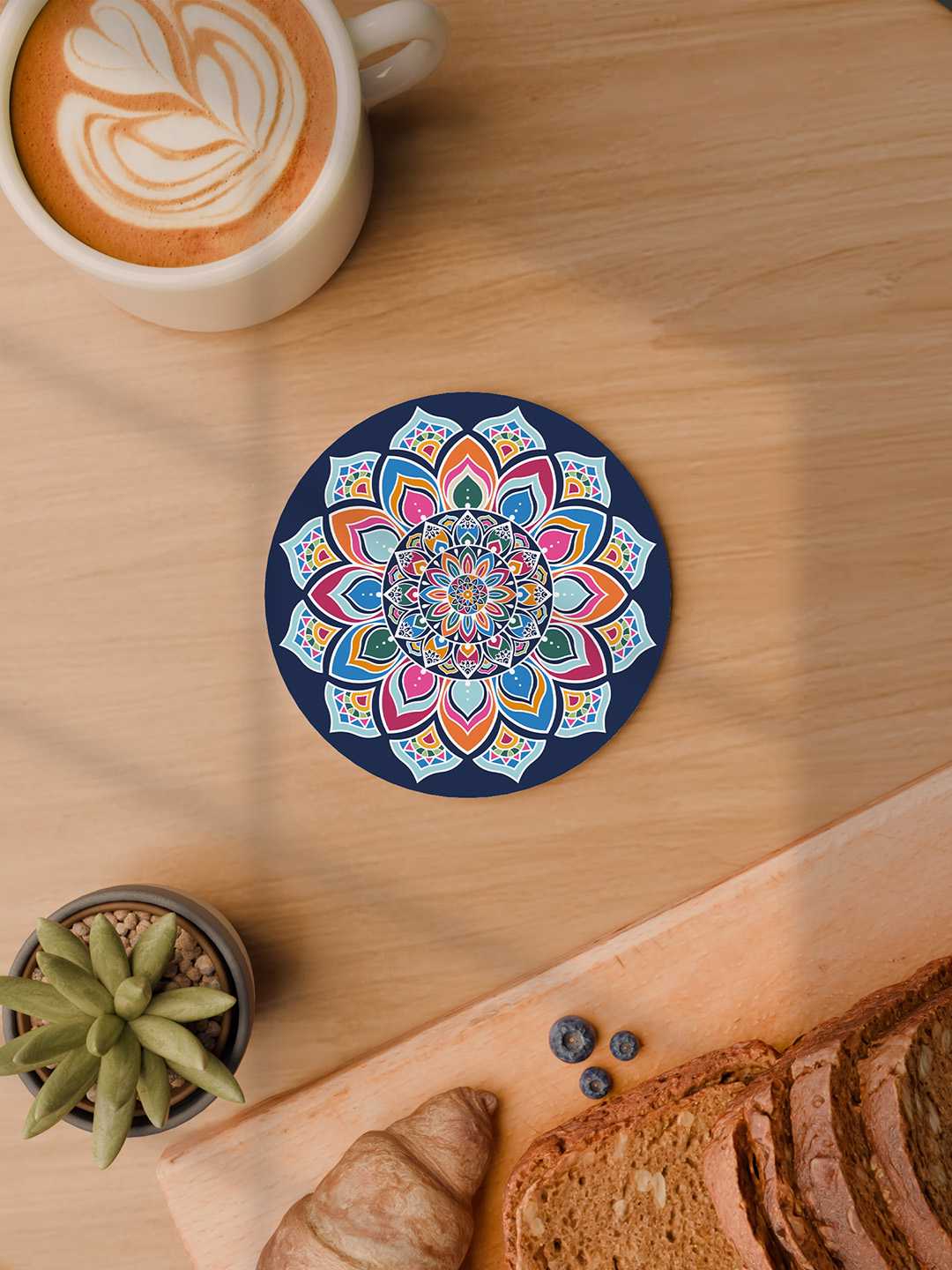 Mandala Pattern Graphic Coasters - Pack of 6