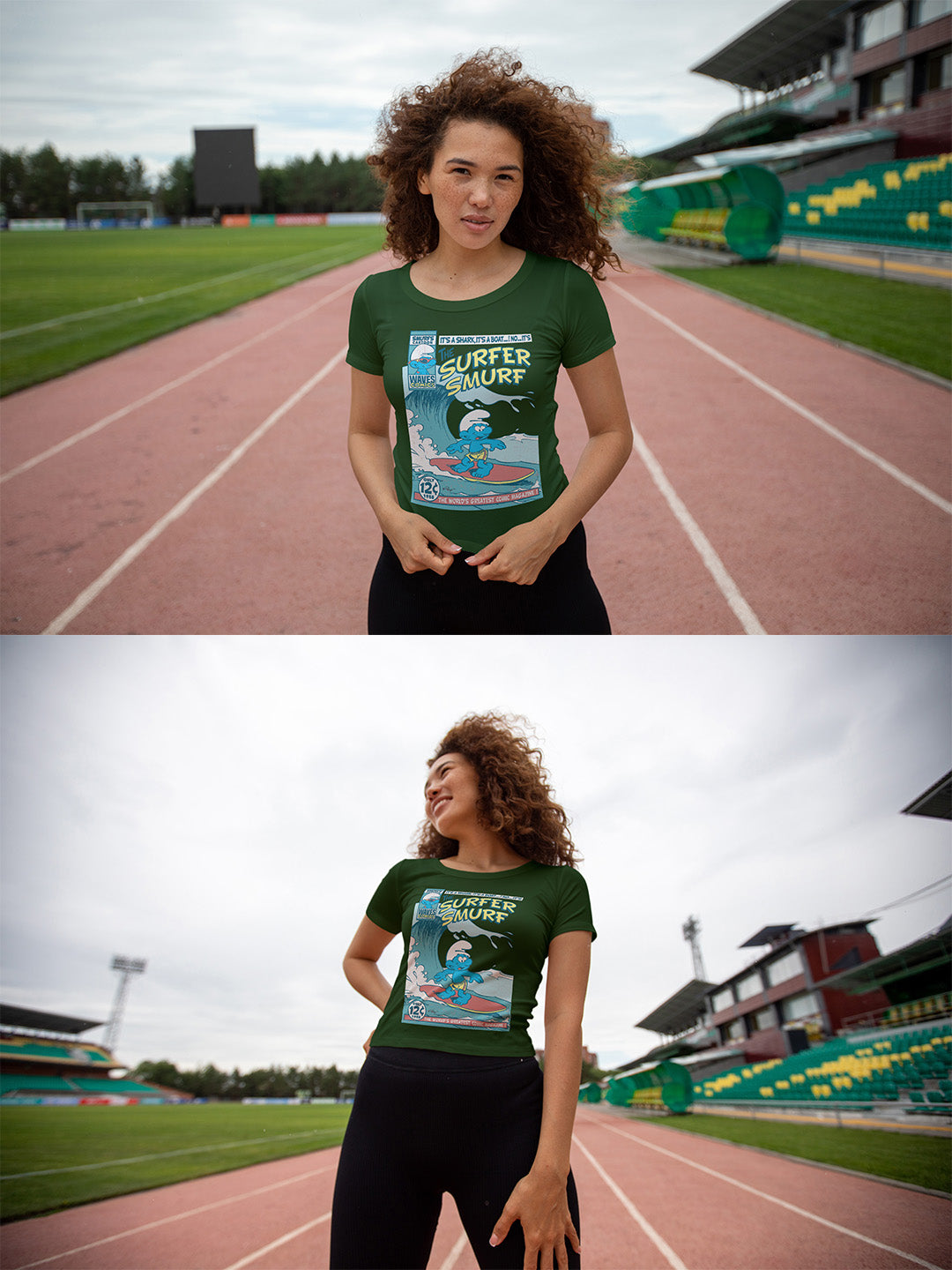 Surfer Smurf Regular Graphic Tee