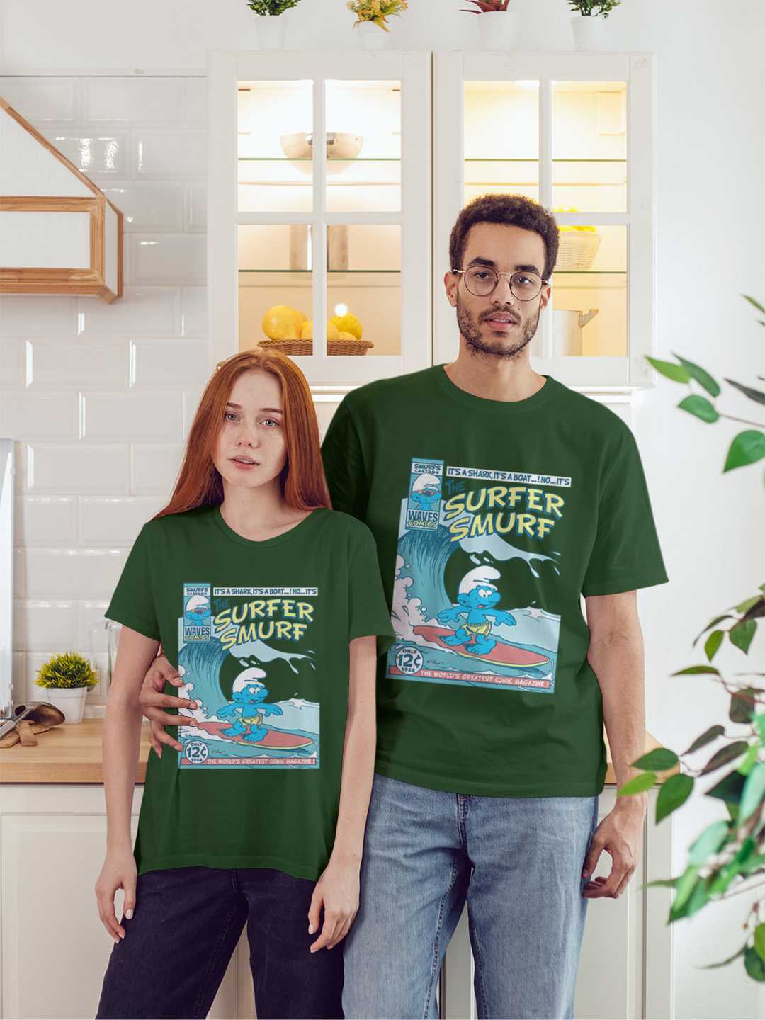 Surfer Smurf Regular Graphic Tee