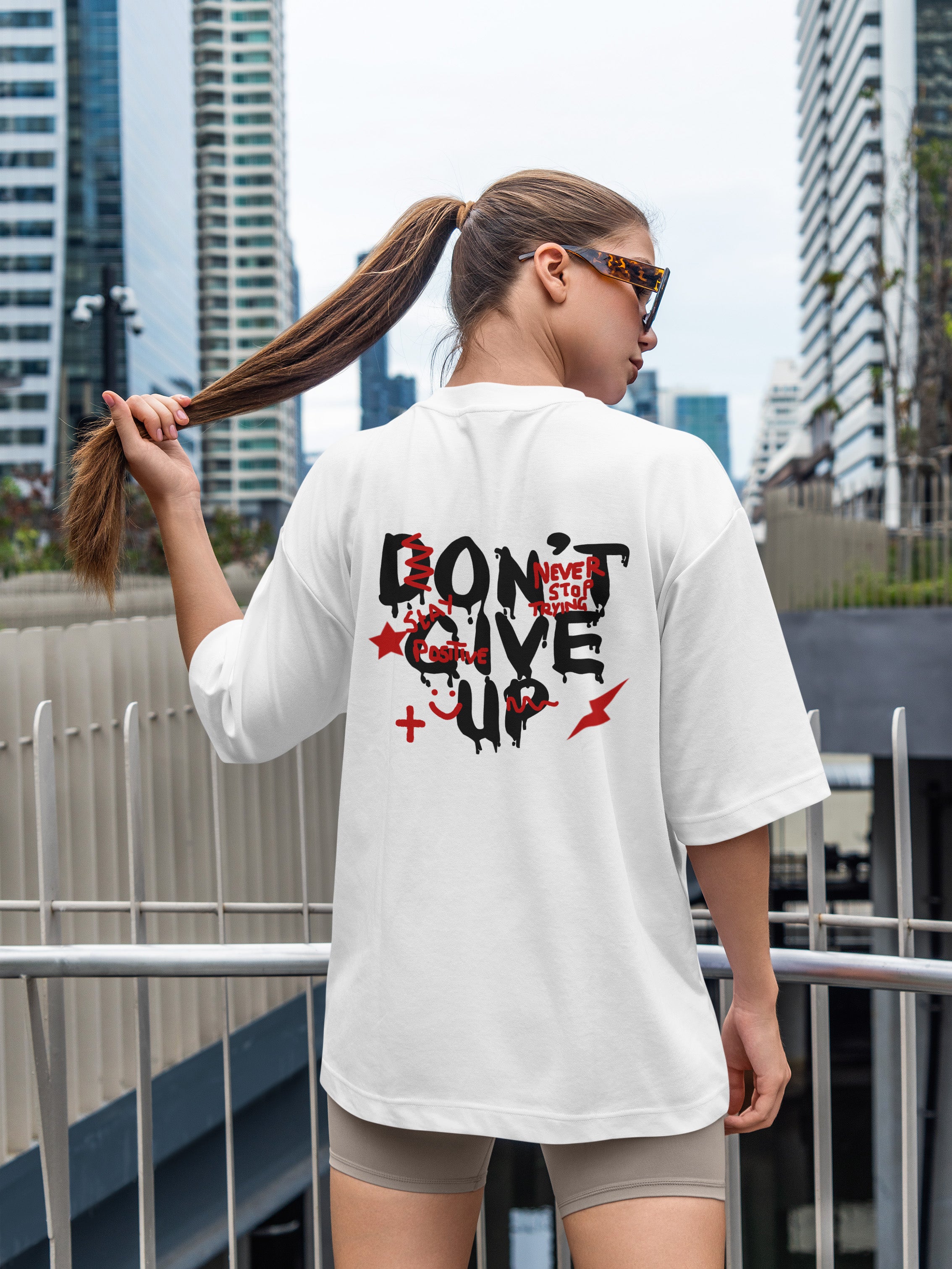 Don't Give Up Oversized Tee