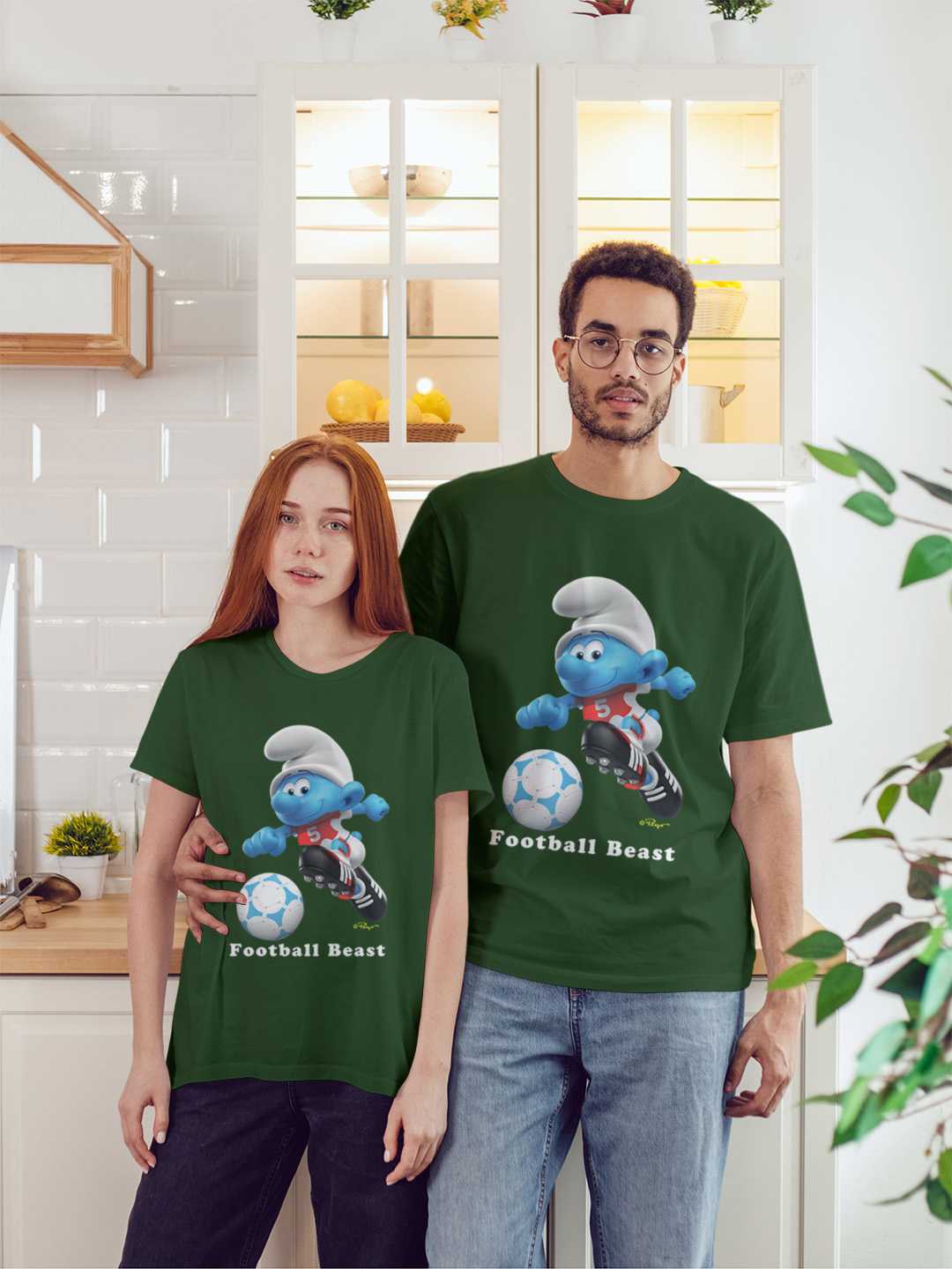 Football Beast Smurf Regular Graphic Tee