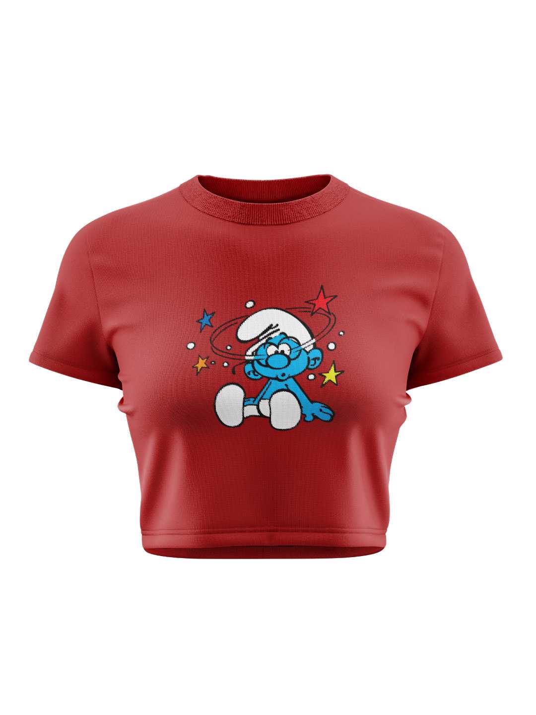 Confused Smurf Graphic Baby Tee
