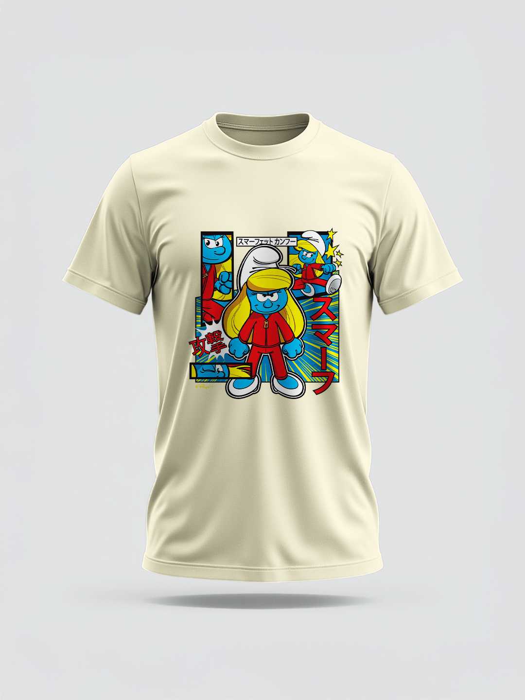 Smurfette Cute Kung Fu - Smurfs Regular Graphic Tee