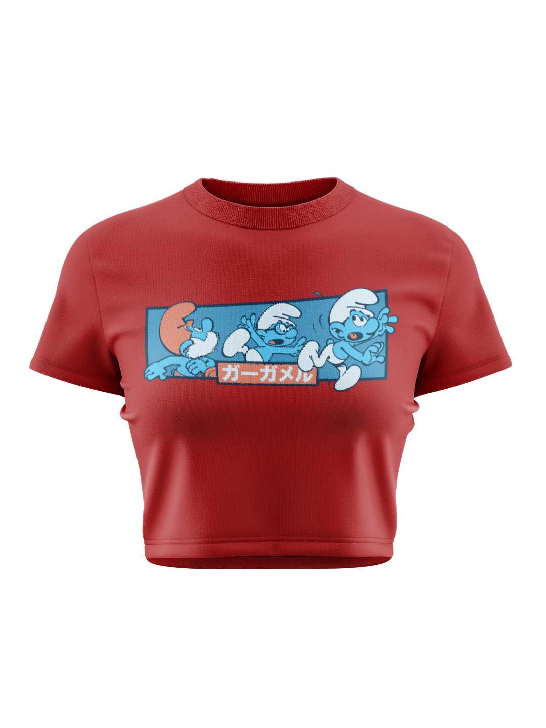 Scared Smurfs Graphic Baby Tee