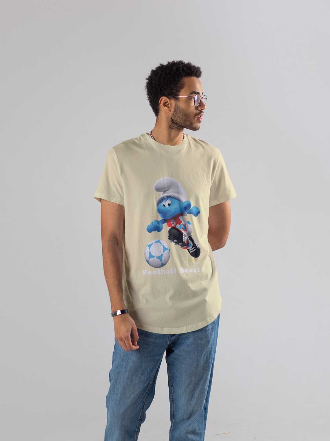 Football Beast Smurf Regular Graphic Tee