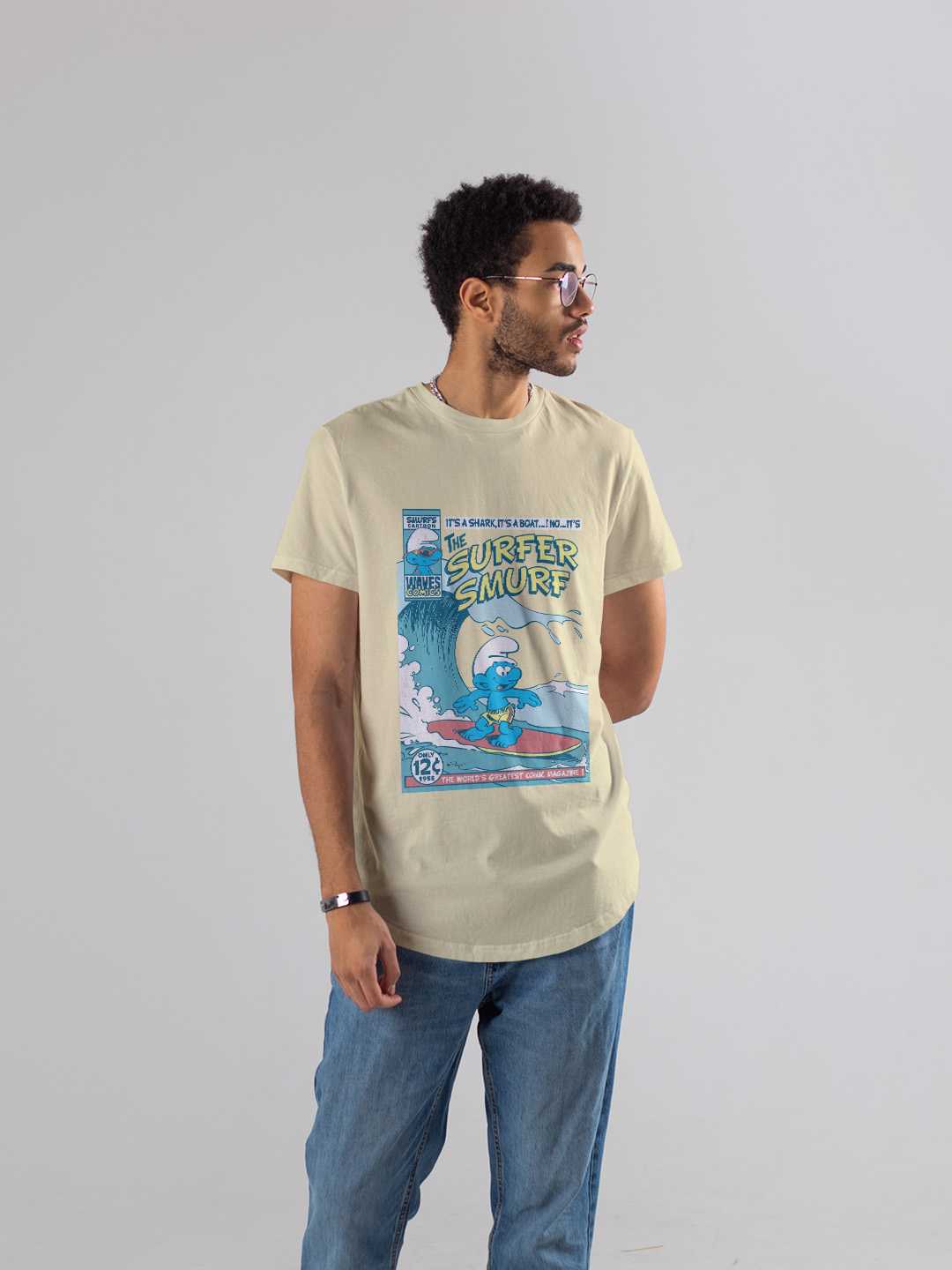 Surfer Smurf Regular Graphic Tee