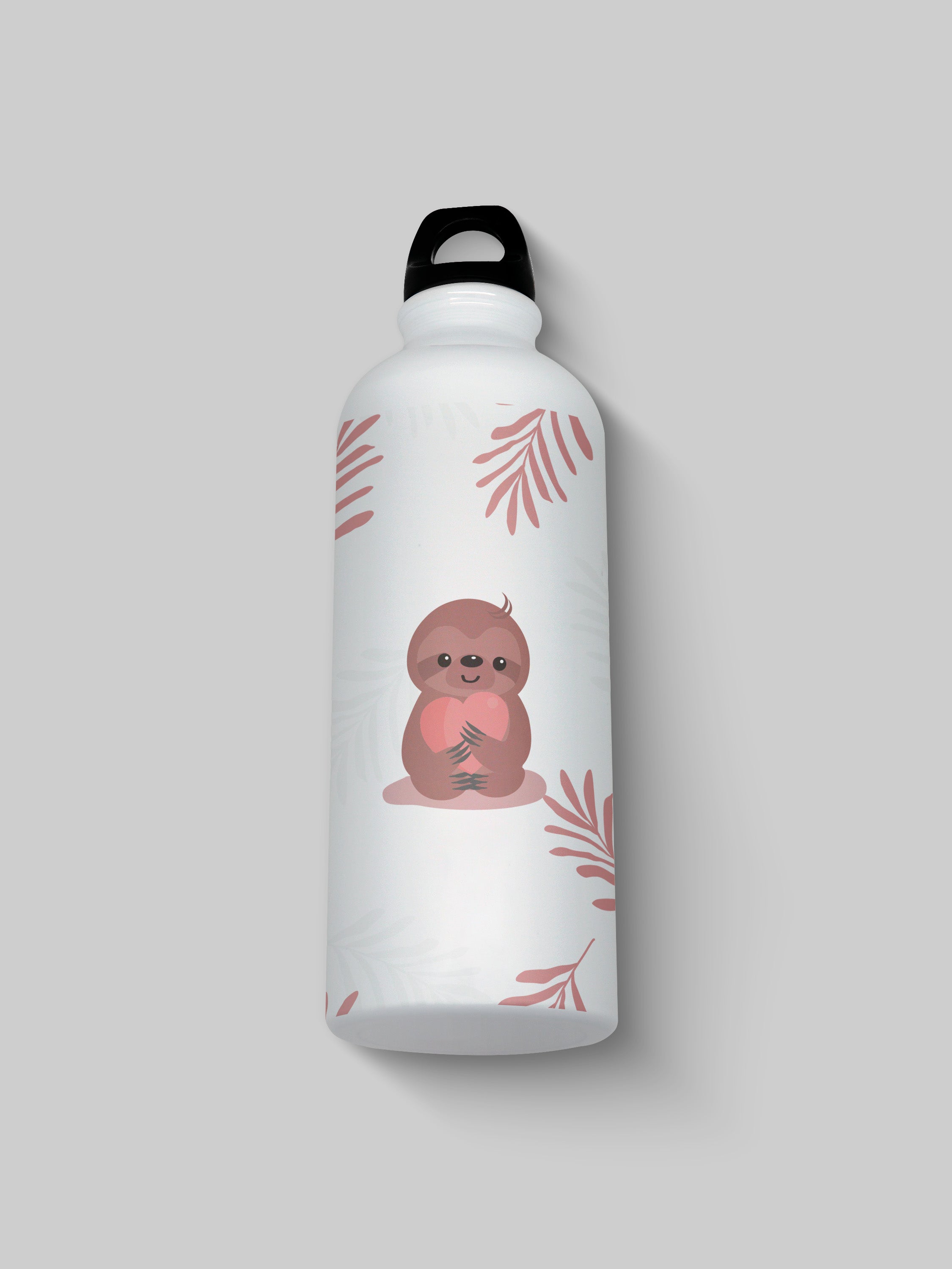 Sloth Pattern Graphic Metal Bottle