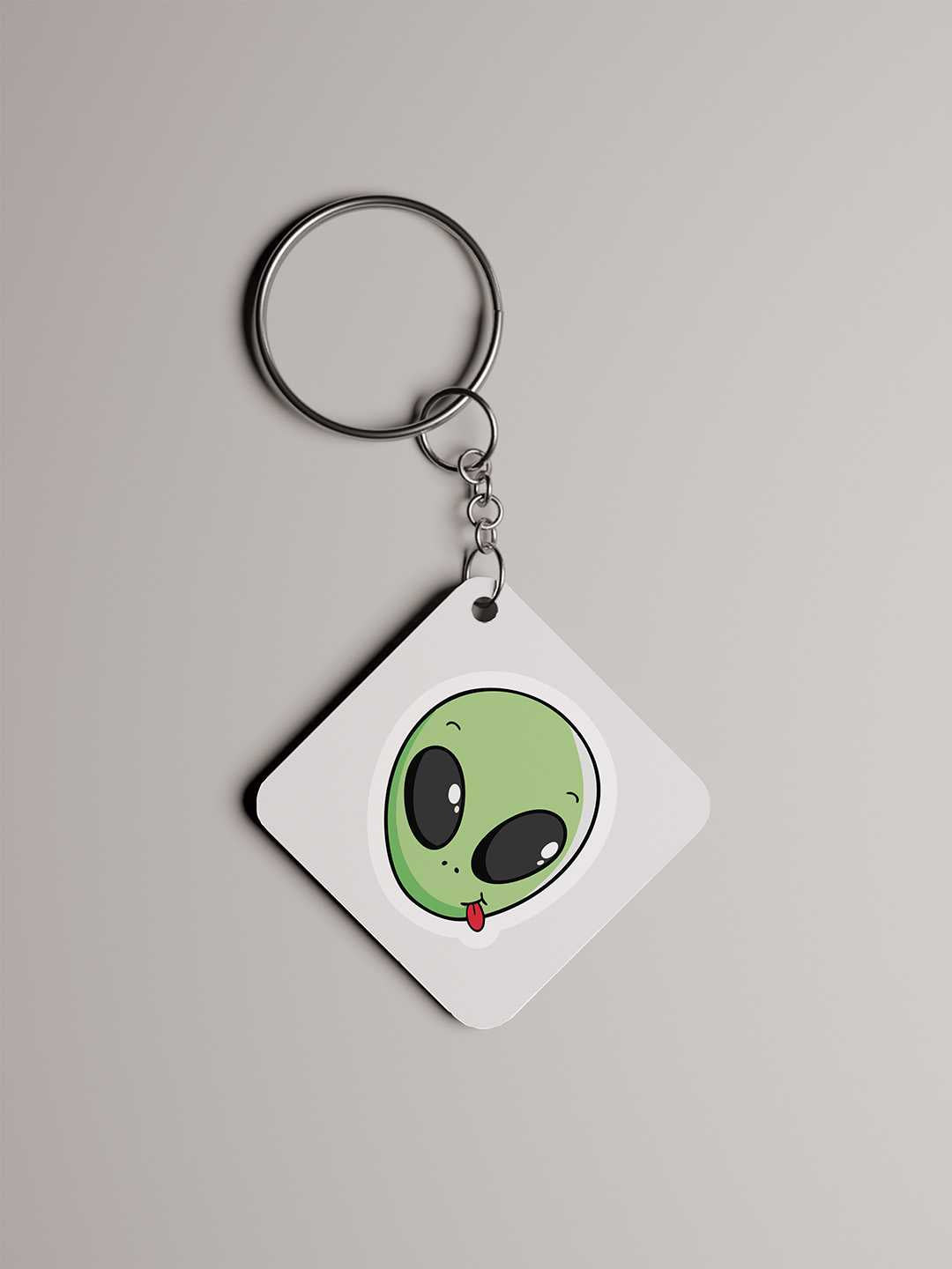 Funny Alien Graphic Keychain