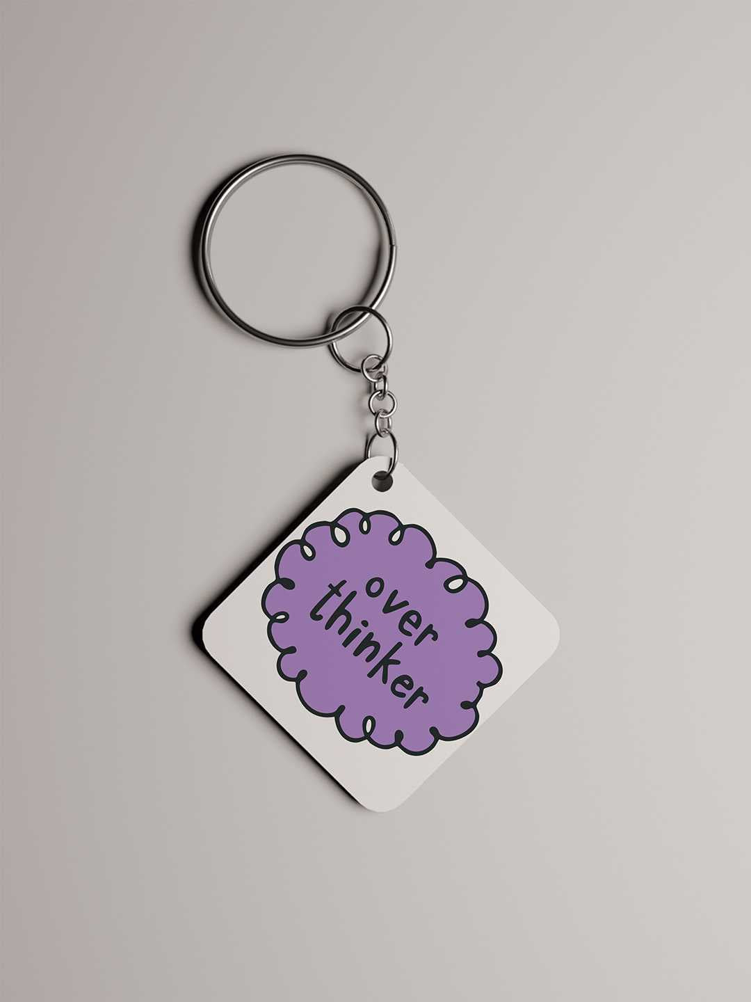 Over Thinker Graphic Keychain