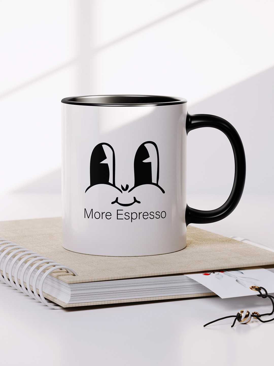 MORE ESPRESSO Graphic Printed Ceramic Mug