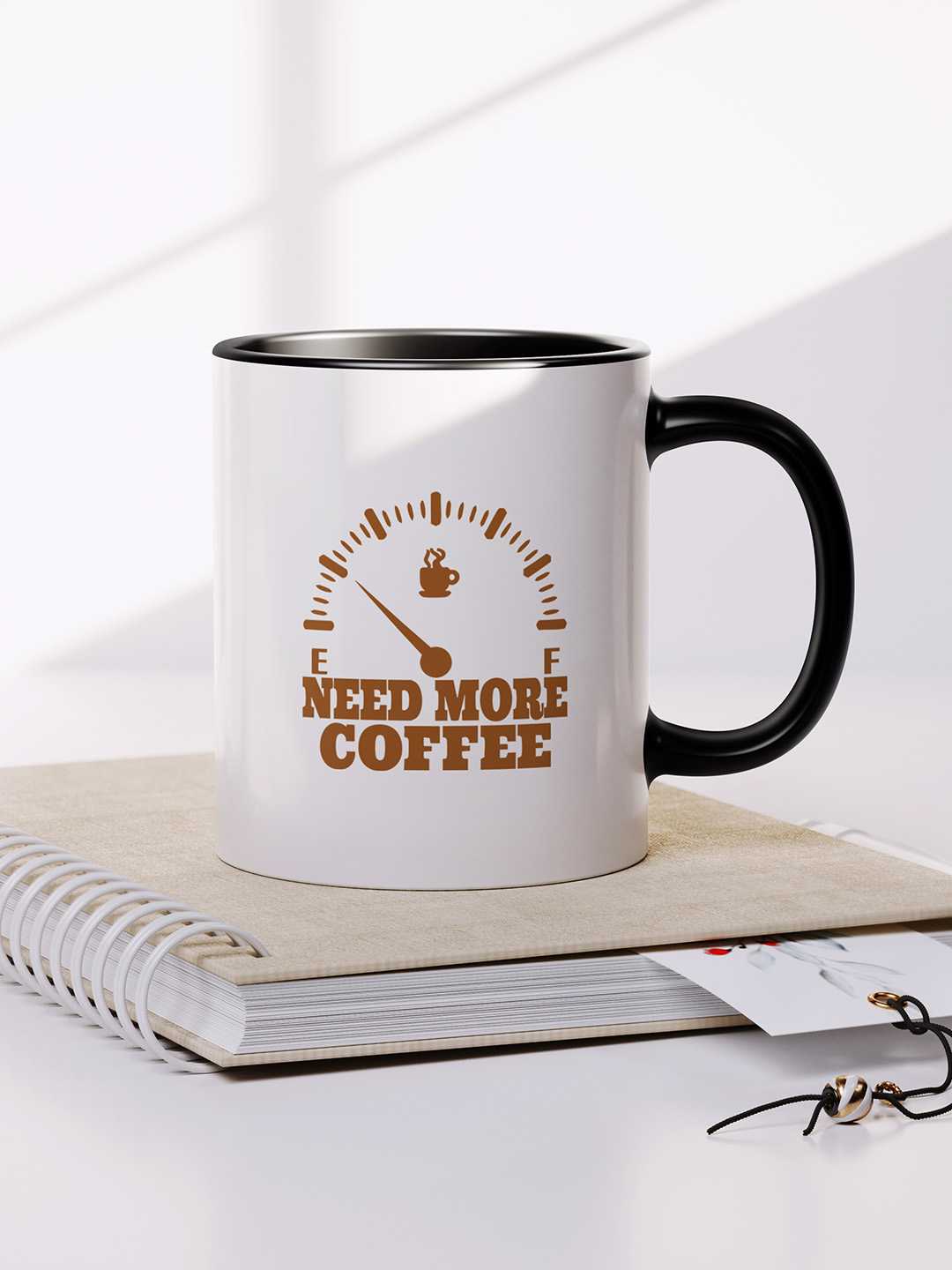 NEED MORE COFFEE Graphic Printed Ceramic Mug