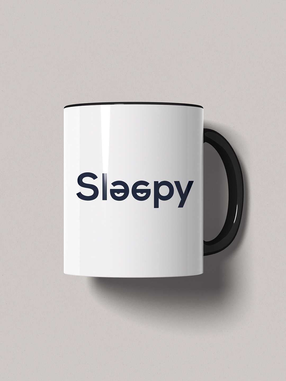 SLEEPY Graphic Printed Ceramic Mug