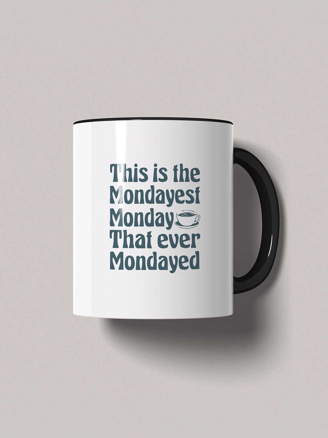 MONDAYEST MONDAY Graphic Printed Ceramic Mug
