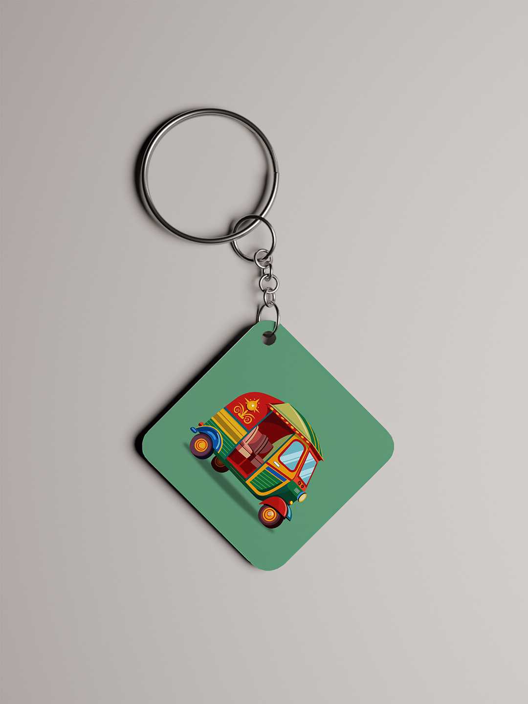 Indian Auto Art Graphic Keychain
