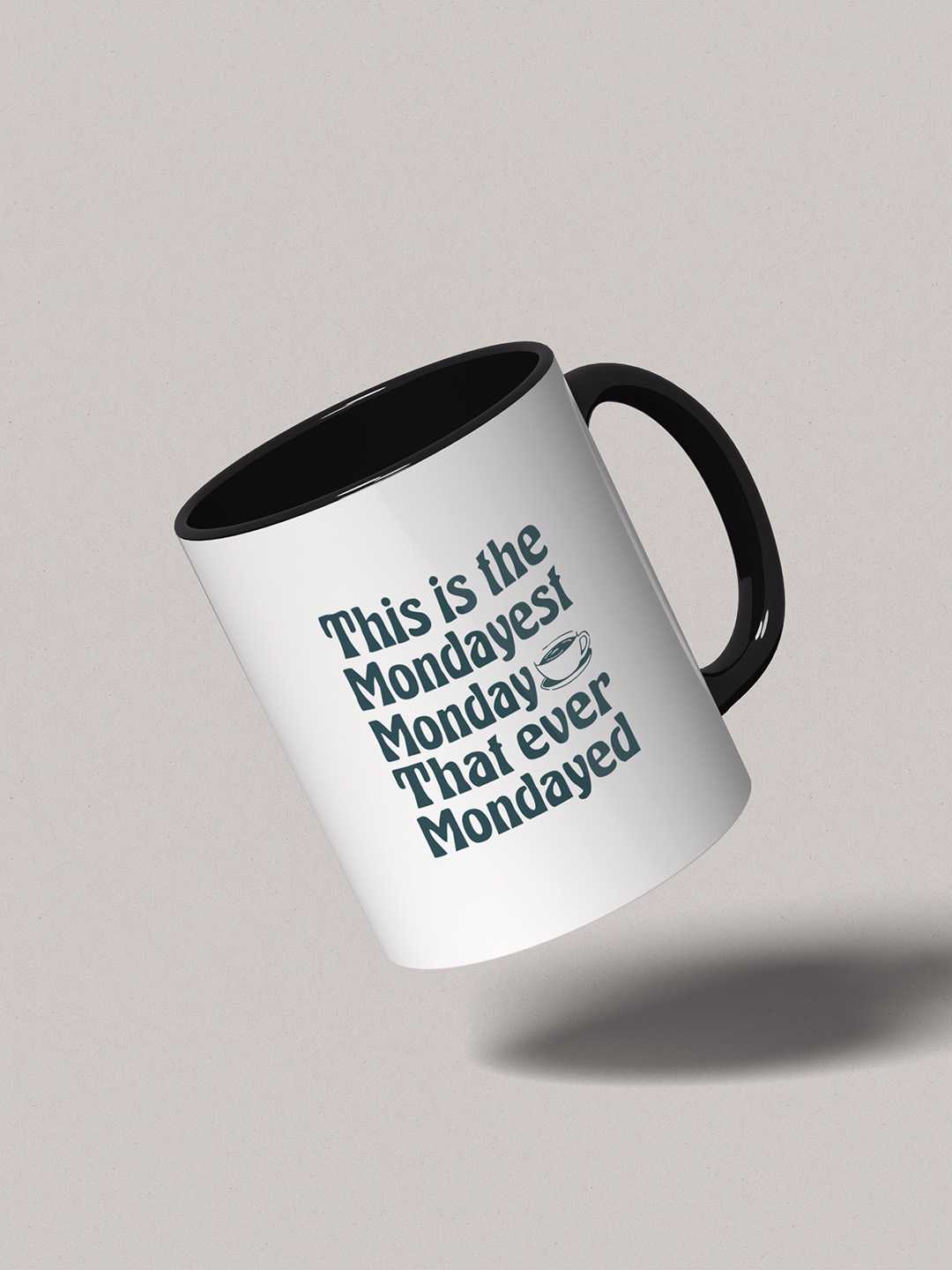 MONDAYEST MONDAY Graphic Printed Ceramic Mug