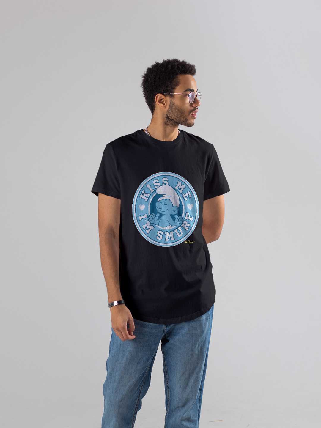Kiss Me I Am A Smurf Regular Graphic Tee