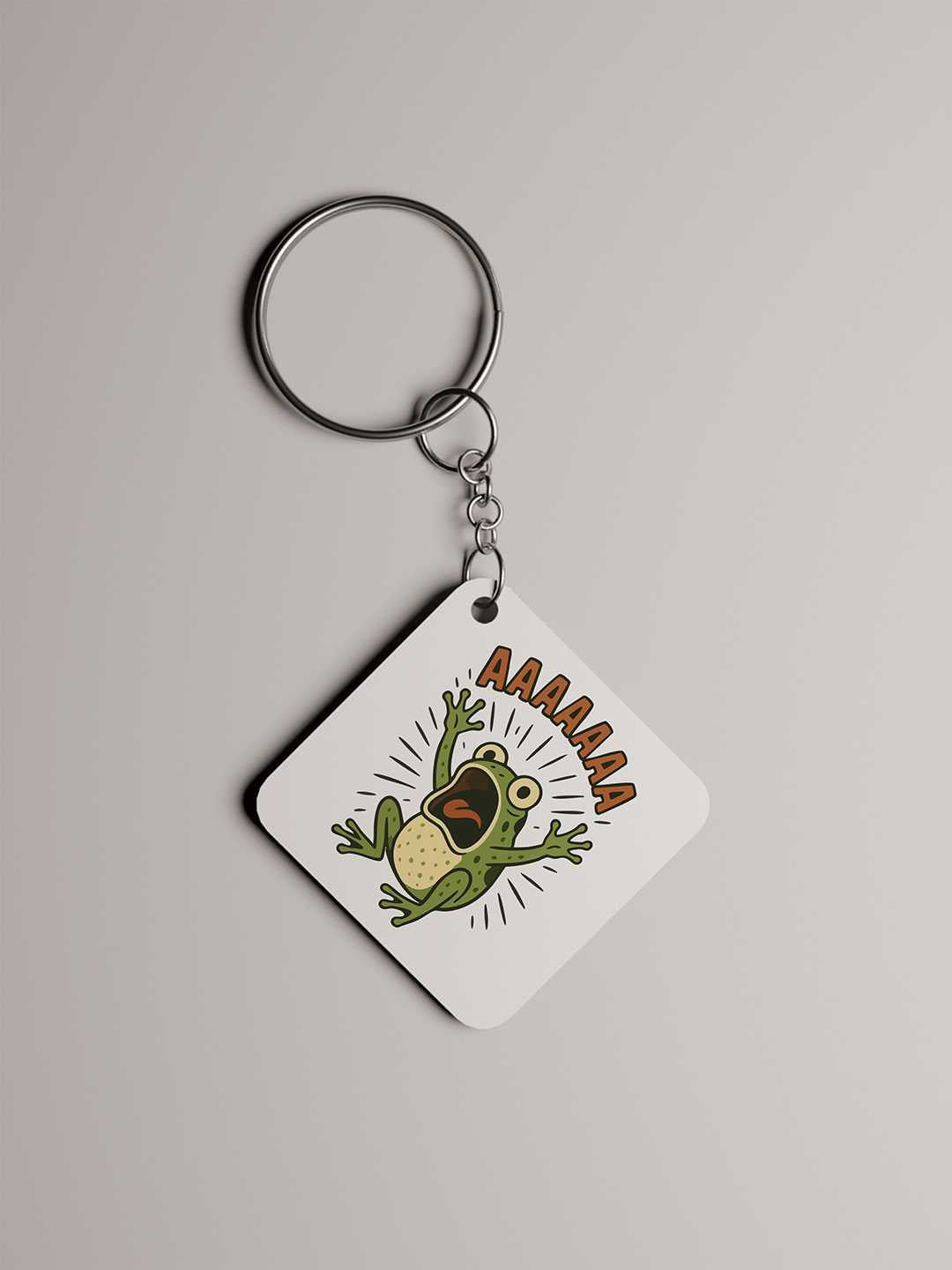 Frog Art Graphic Keychain