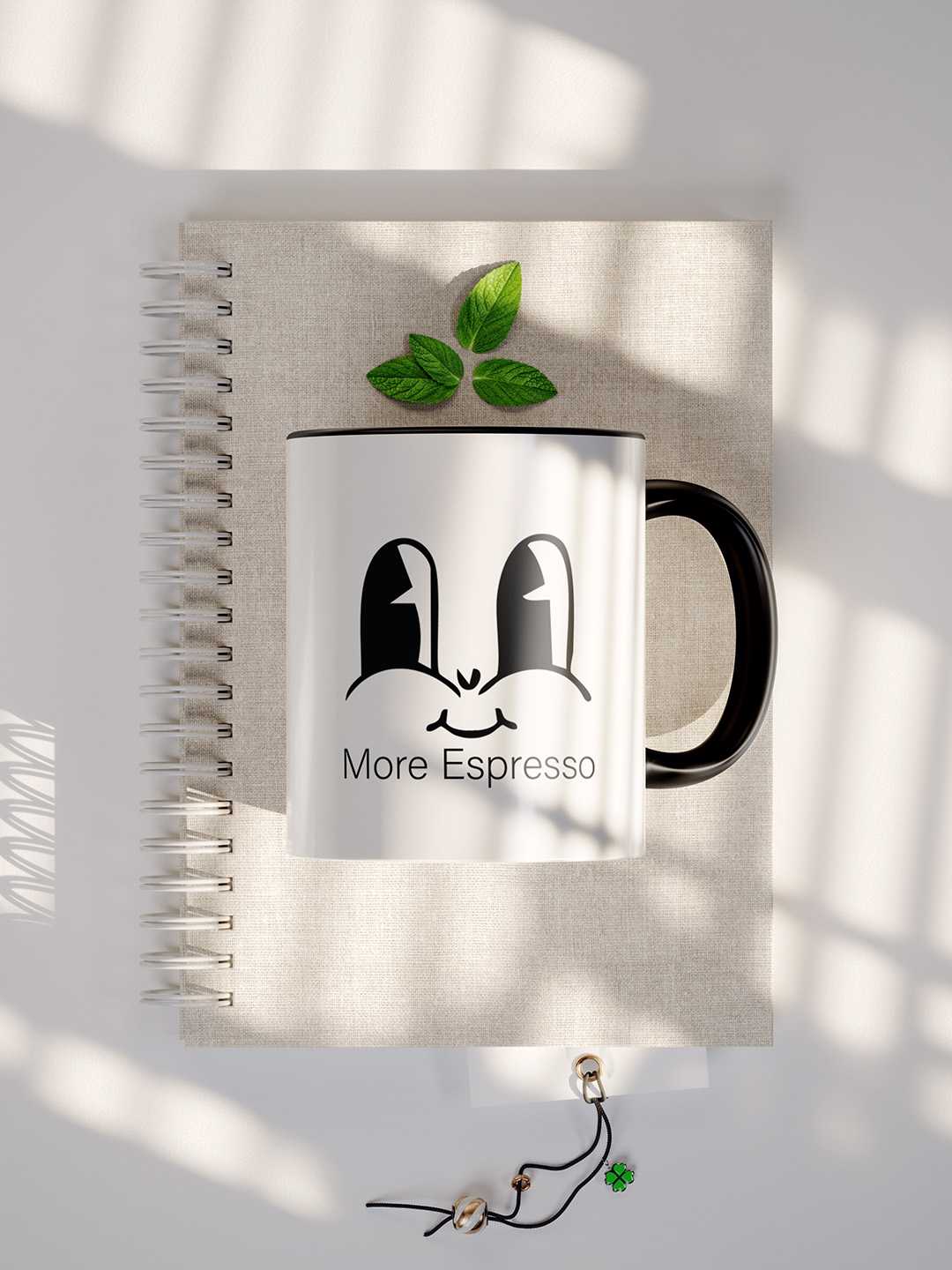 MORE ESPRESSO Graphic Printed Ceramic Mug
