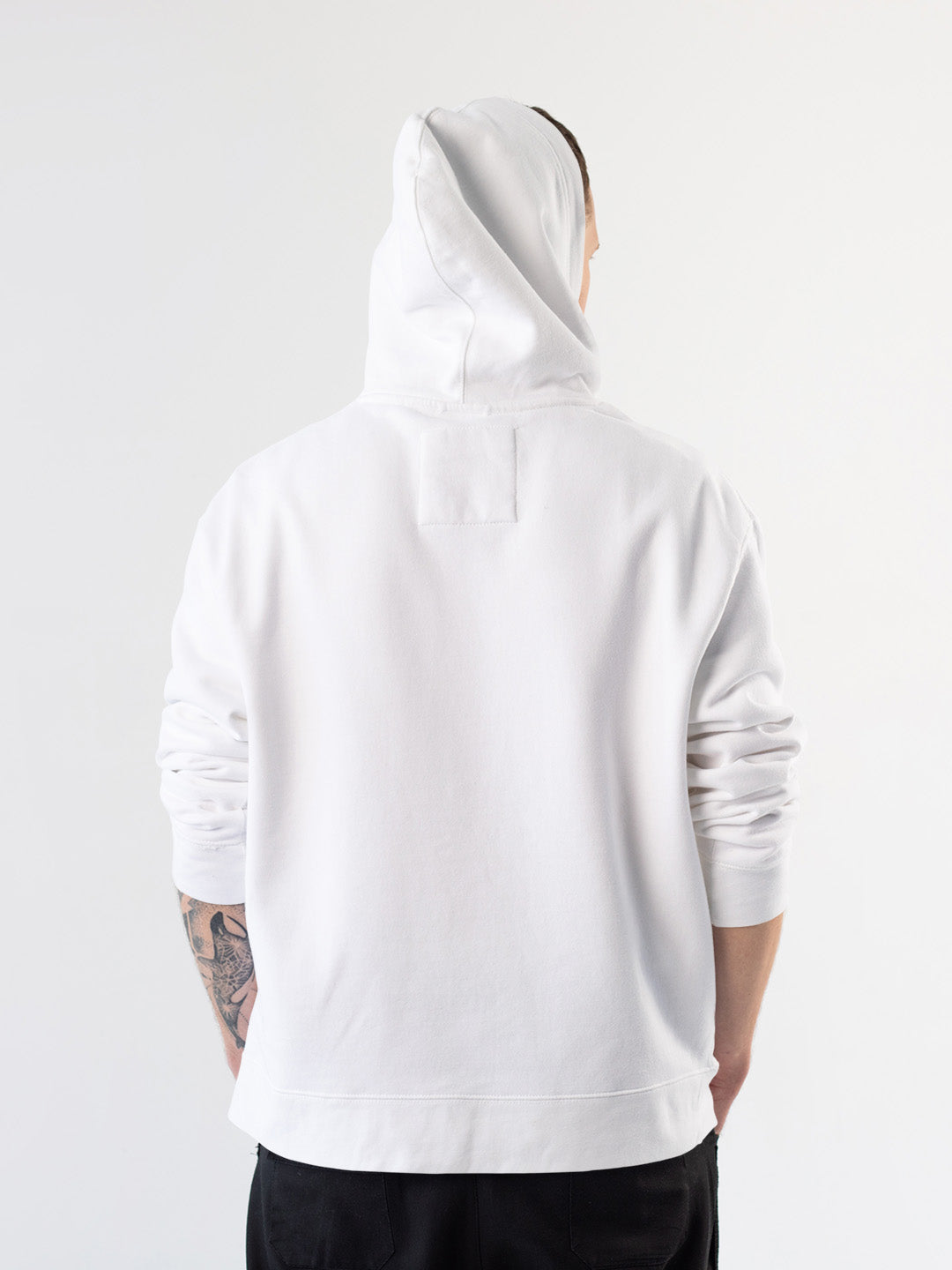 White Solid Unisex Hoodie