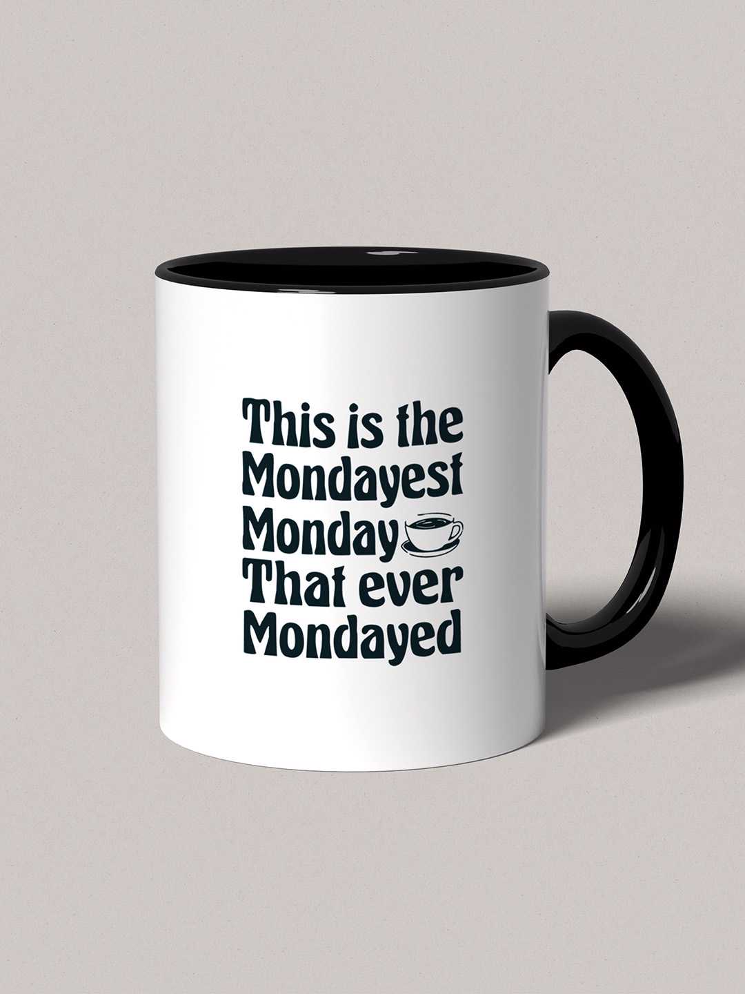 MONDAYEST MONDAY Graphic Printed Ceramic Mug
