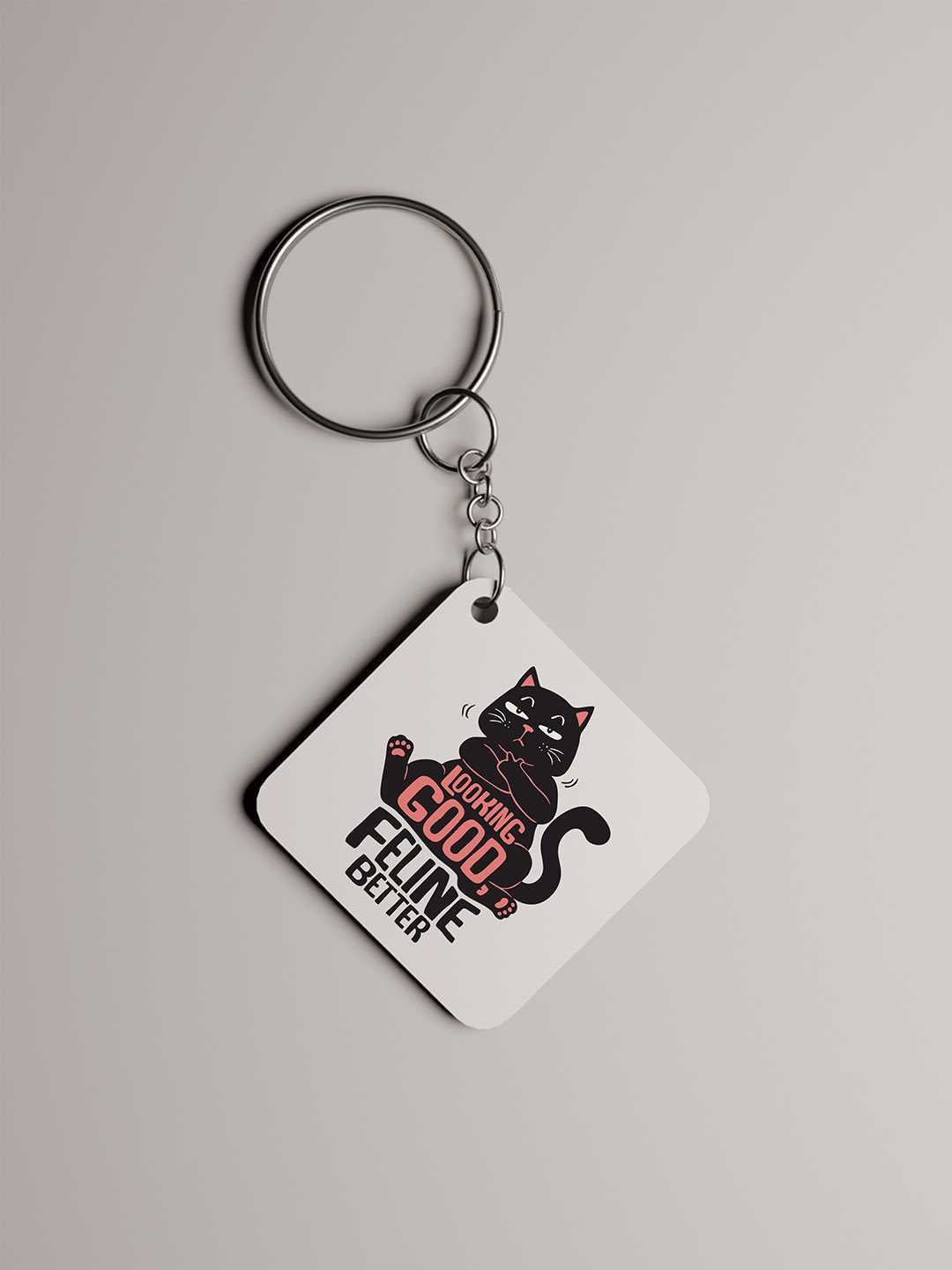 Looking Good, Feeling Better Graphic Keychain