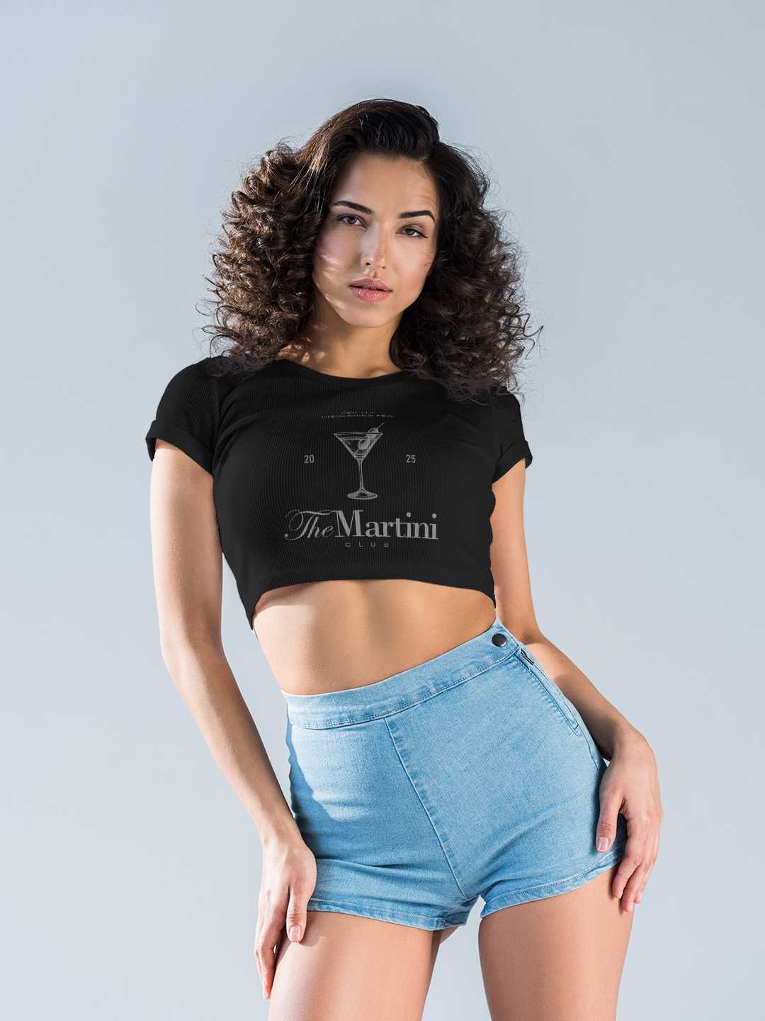 Martini Graphic Baby Tee