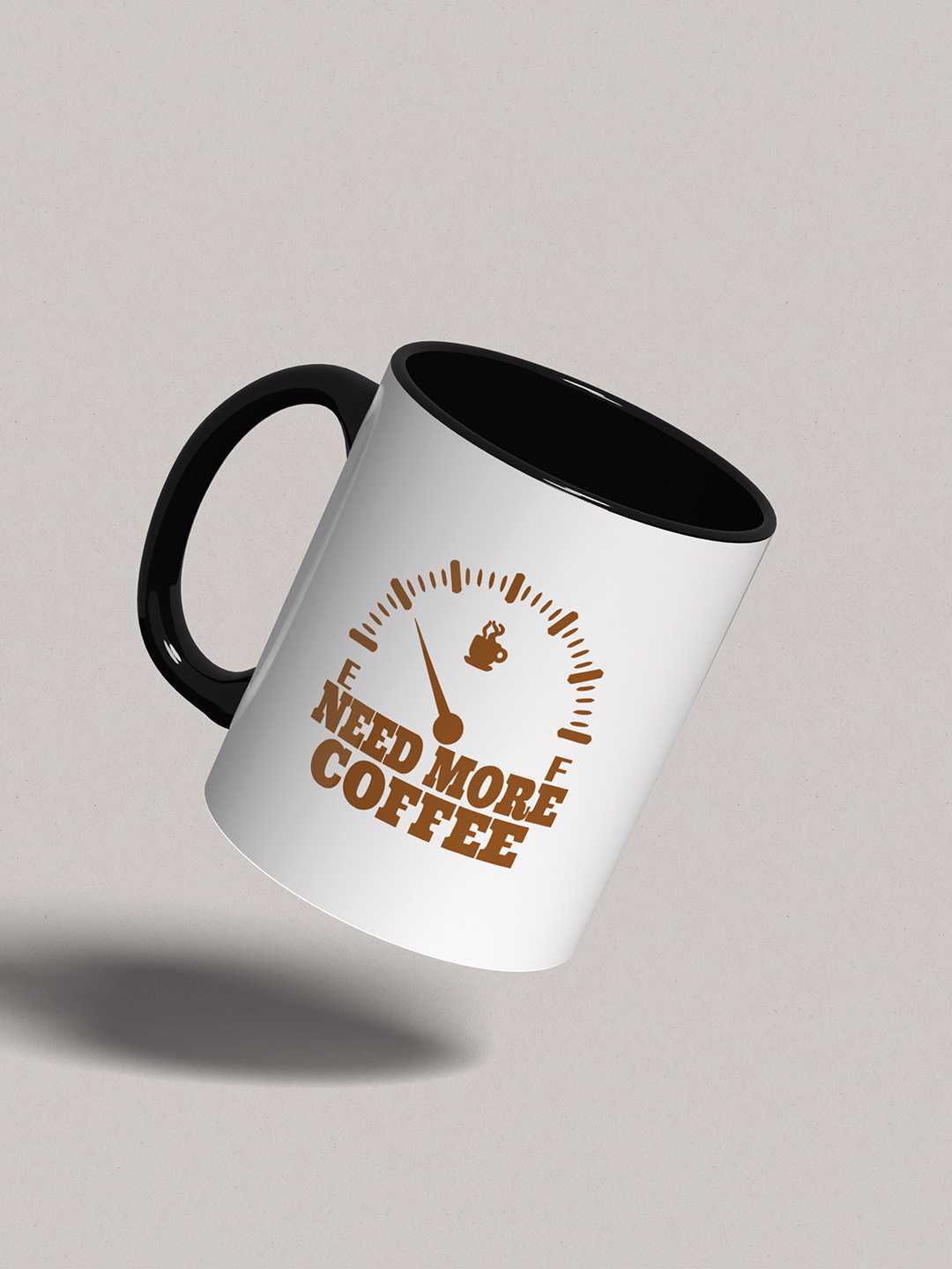 NEED MORE COFFEE Graphic Printed Ceramic Mug