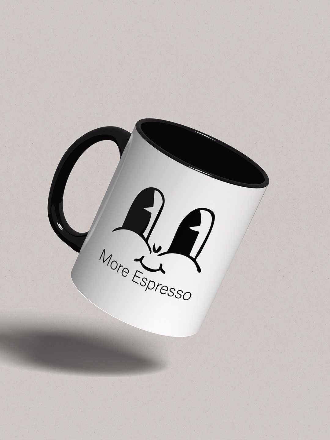 MORE ESPRESSO Graphic Printed Ceramic Mug