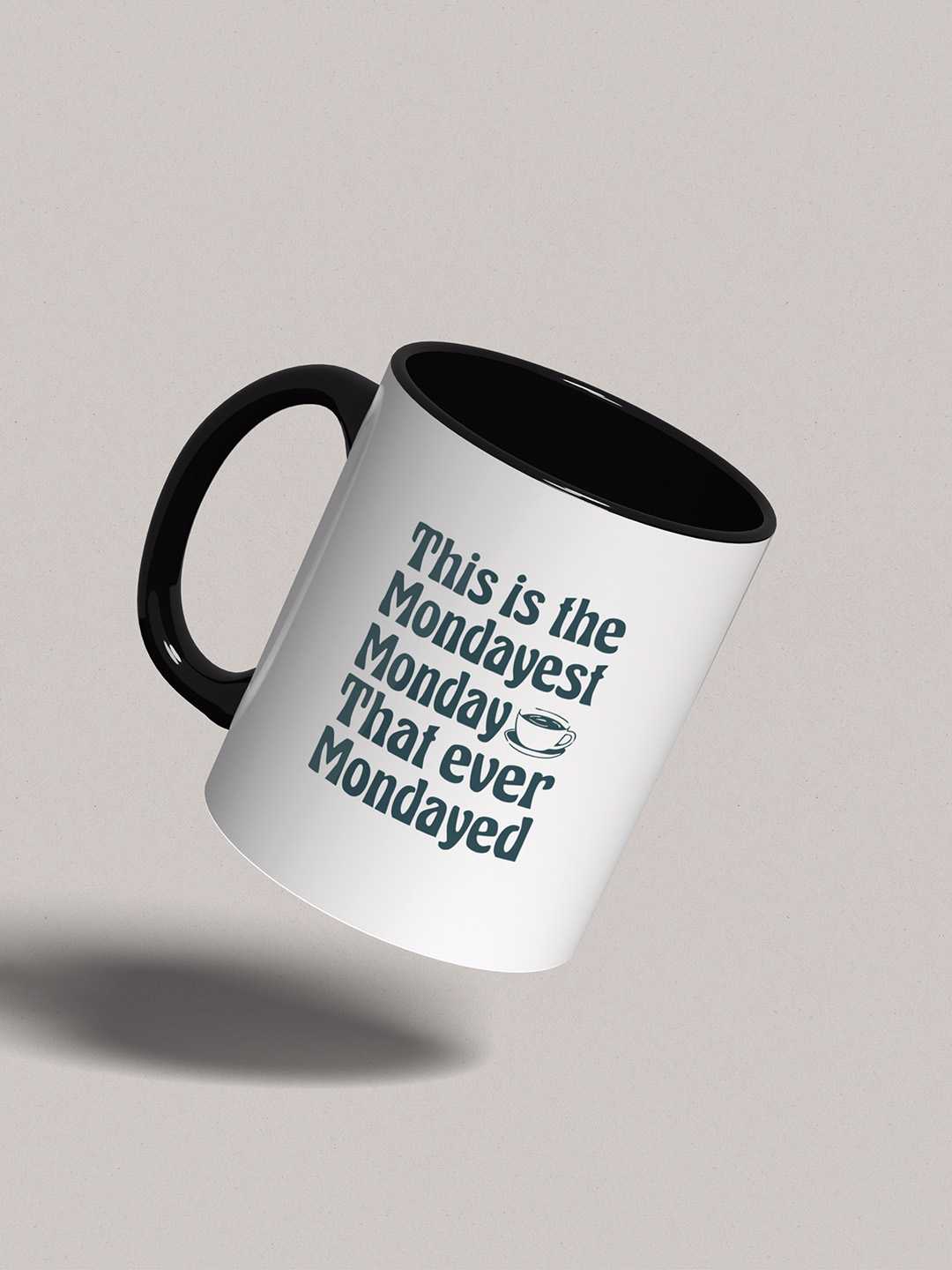 MONDAYEST MONDAY Graphic Printed Ceramic Mug