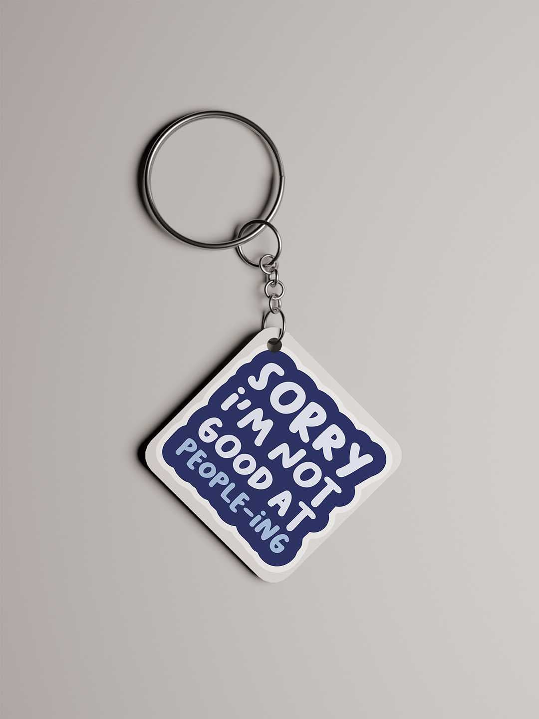 Good at People-ing Graphic Keychain