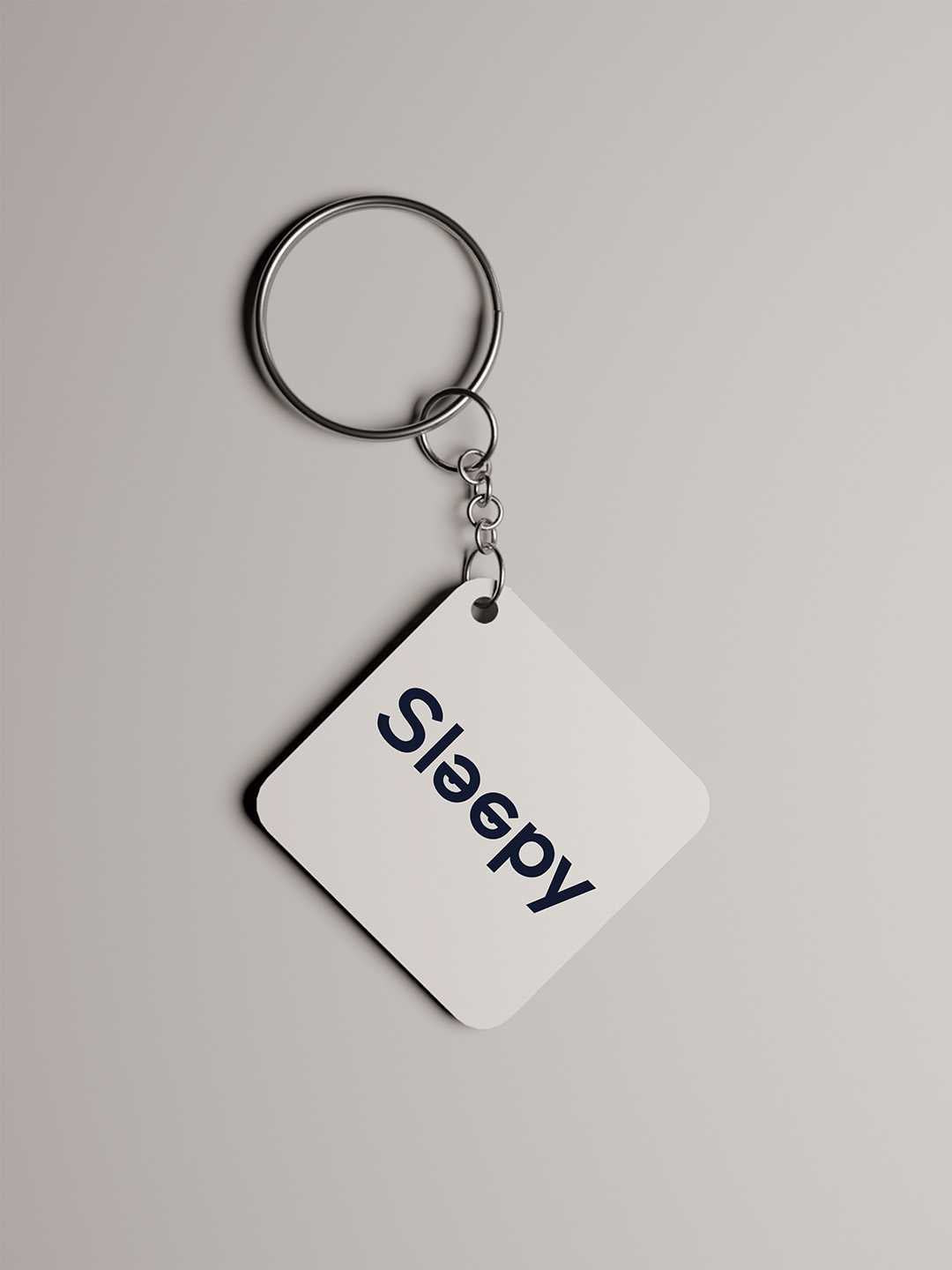 Sleepy Graphic Keychain