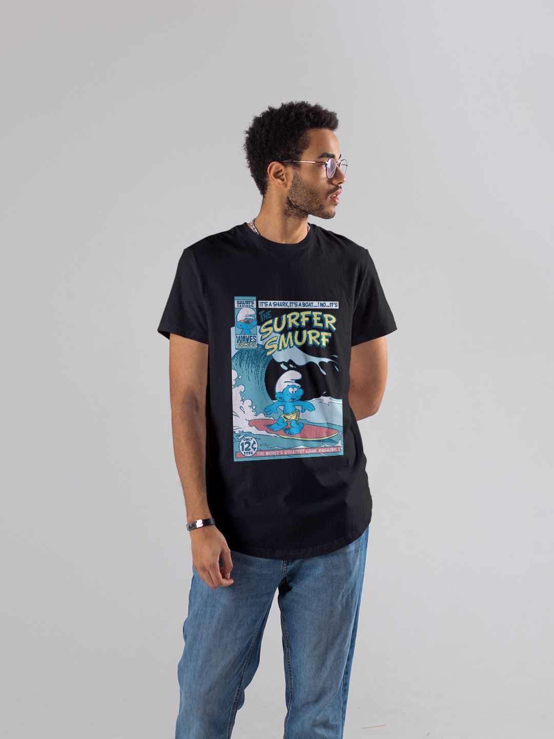 Surfer Smurf Regular Graphic Tee