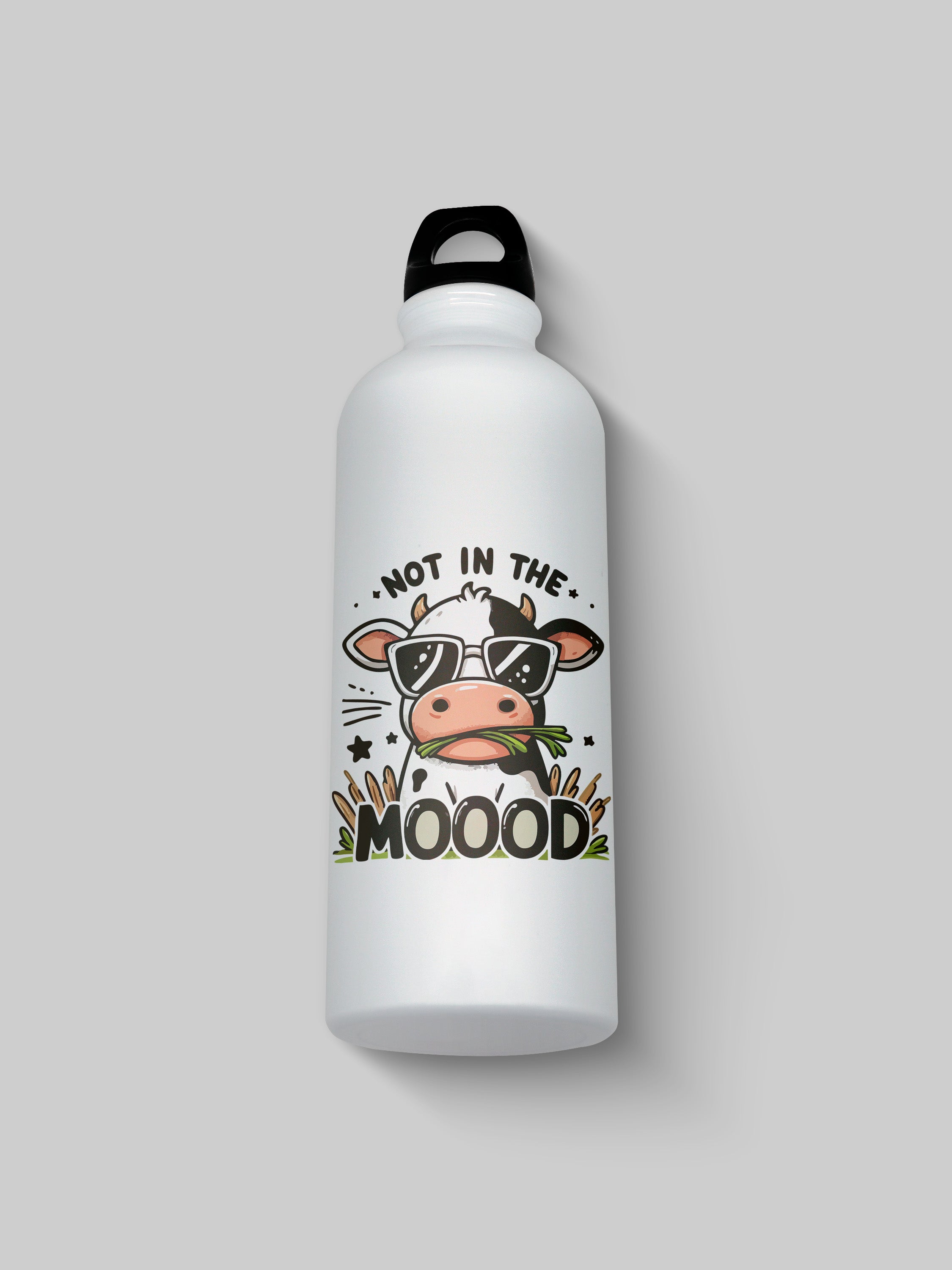 Not in the Moooood Graphic Metal Bottle