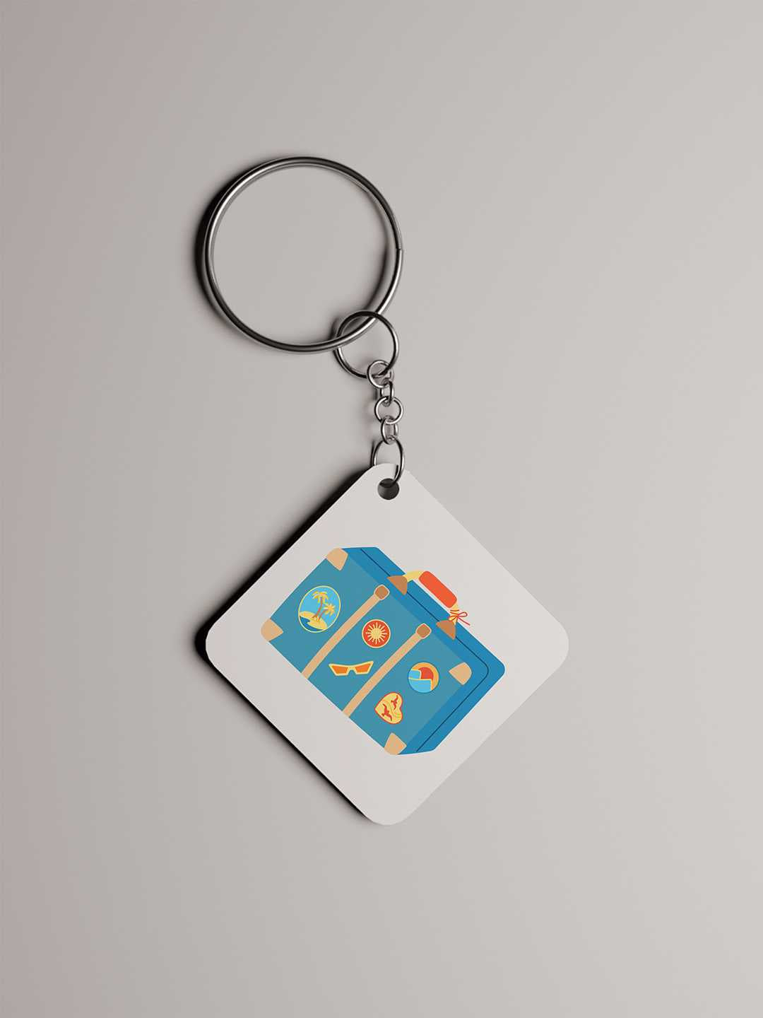 Trendy Travel Case Graphic Keychain