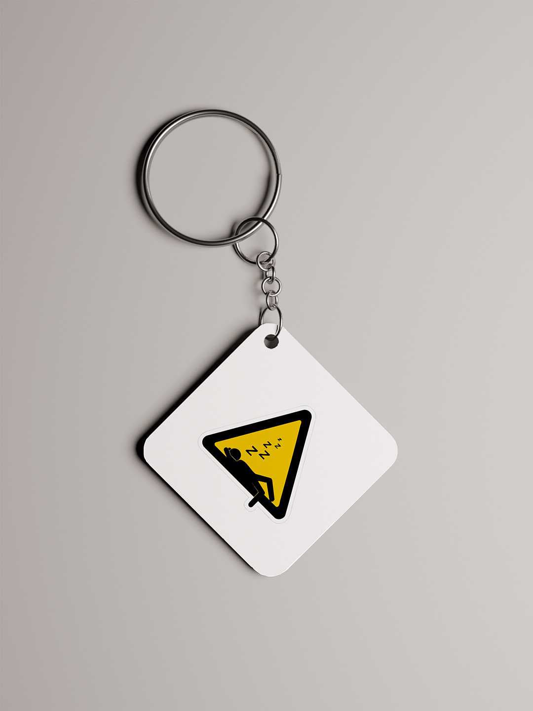 Caution: Nap Mode Graphic Keychain