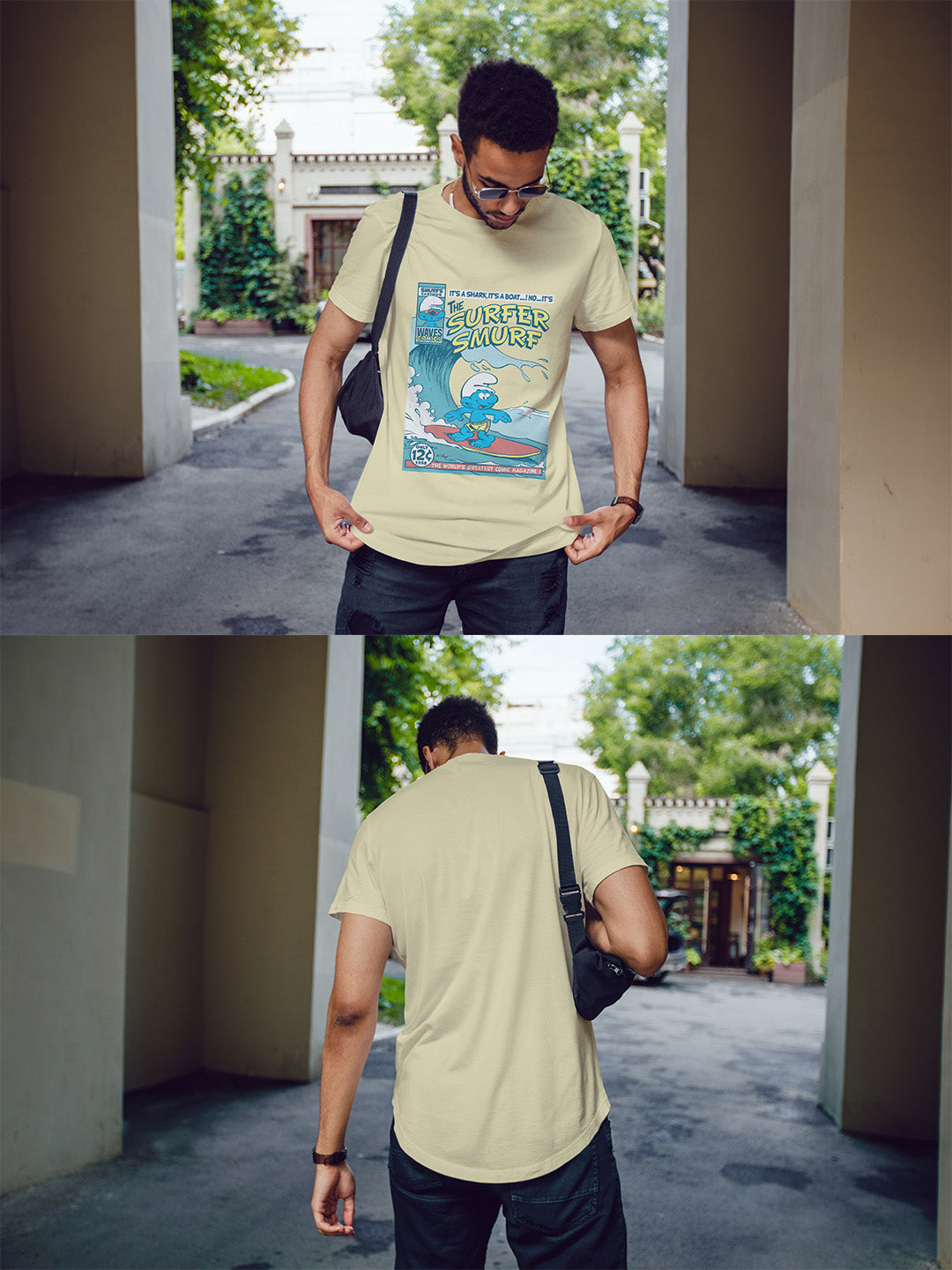 Surfer Smurf Regular Graphic Tee