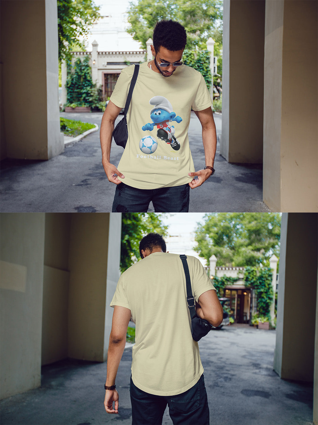 Football Beast Smurf Regular Graphic Tee