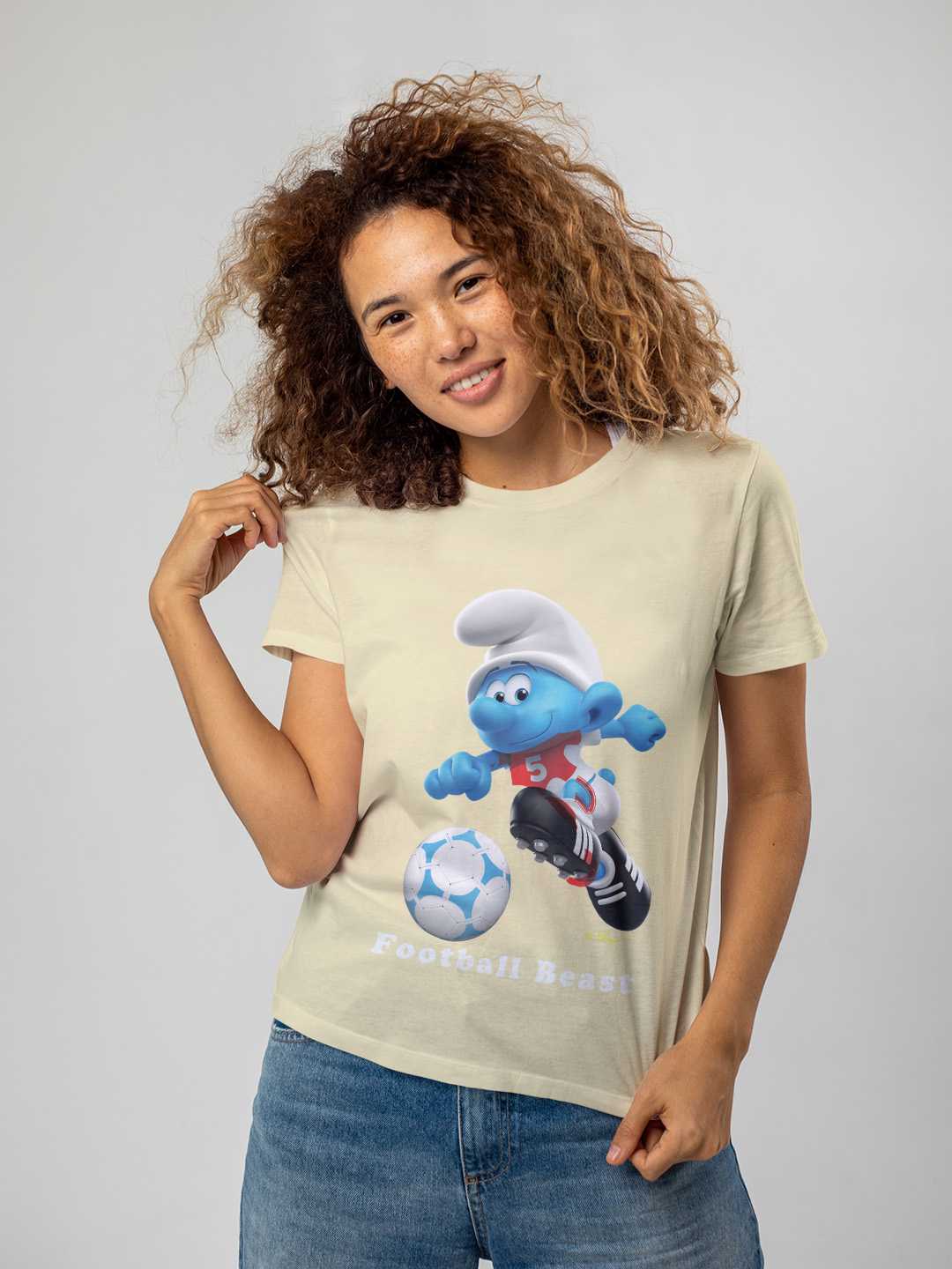 Football Beast Smurf Regular Graphic Tee