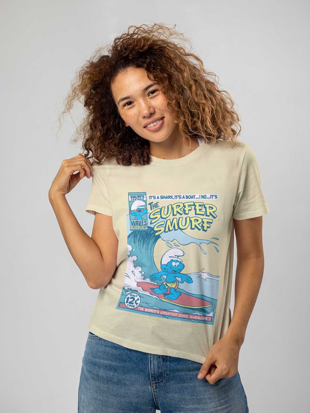 Surfer Smurf Regular Graphic Tee
