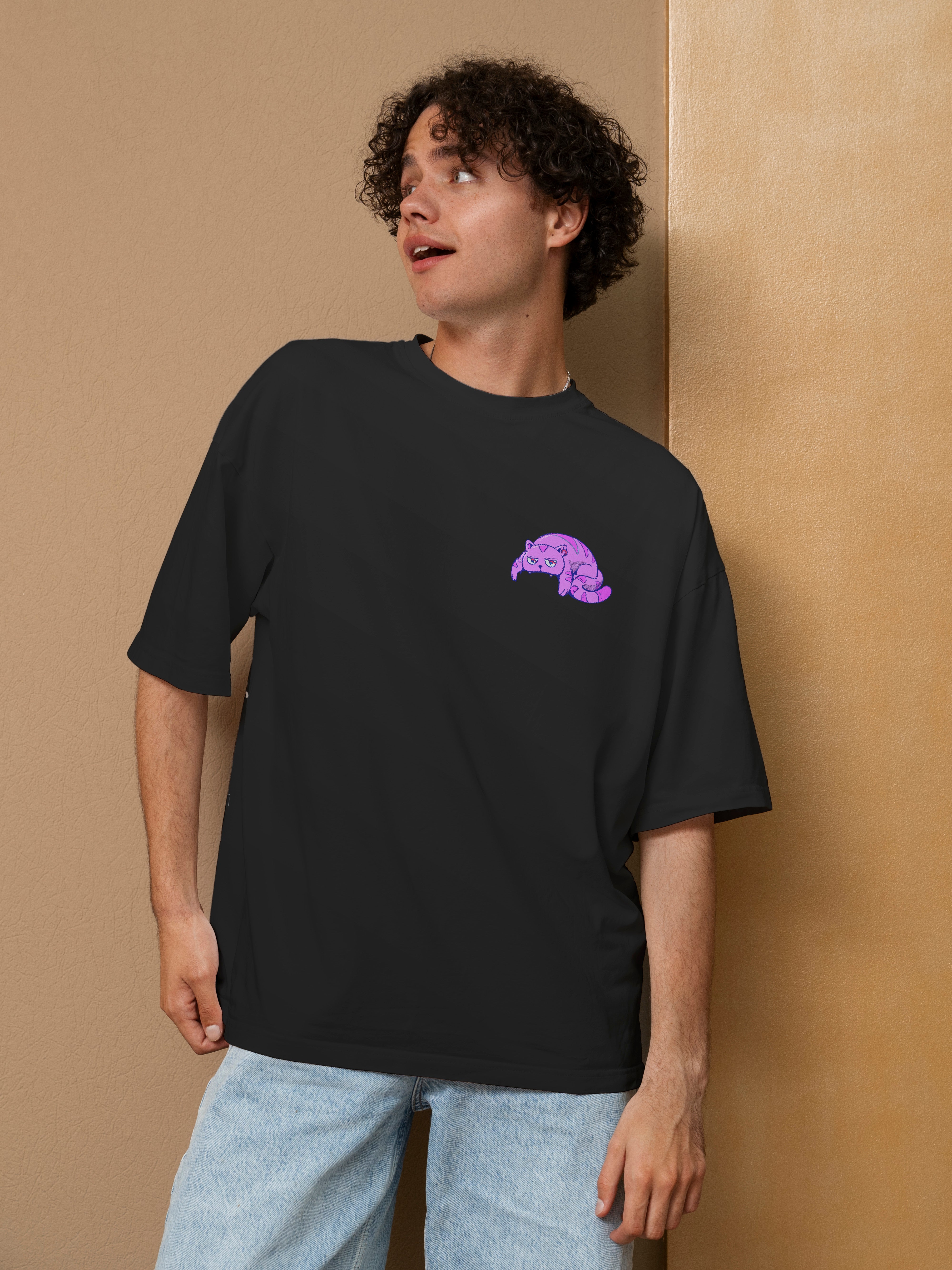 Cat Skull Oversized Tee