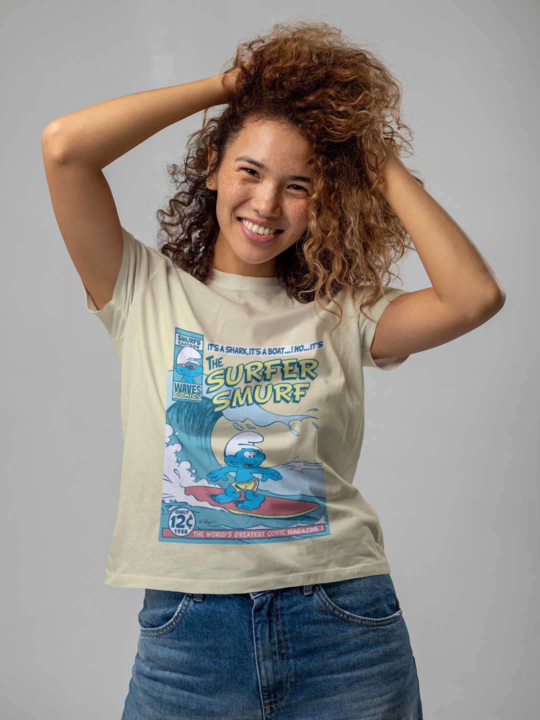 Surfer Smurf Regular Graphic Tee