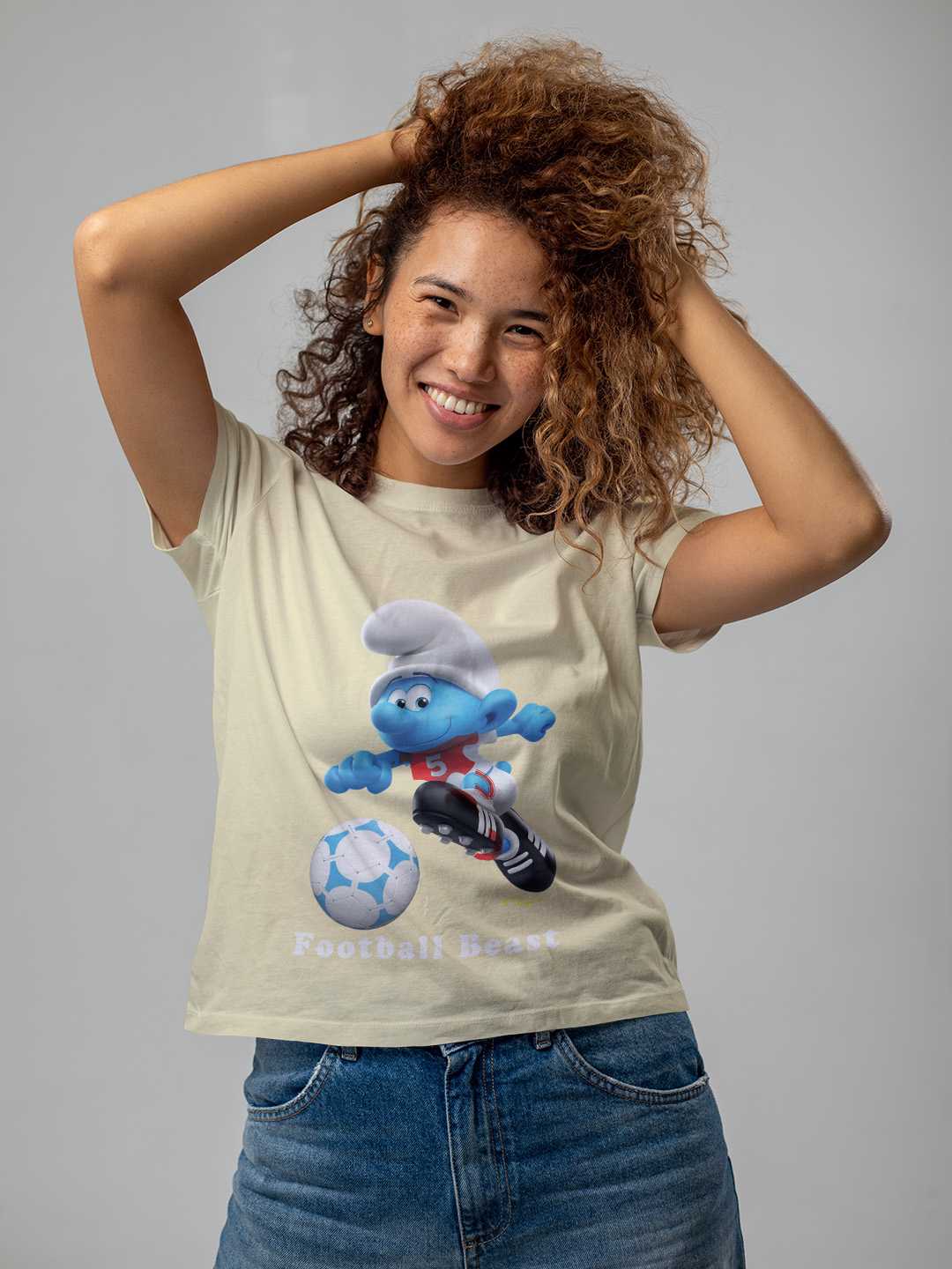 Football Beast Smurf Regular Graphic Tee
