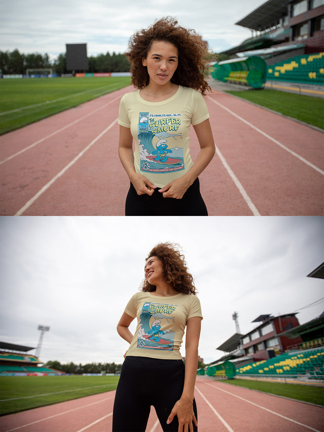 Surfer Smurf Regular Graphic Tee