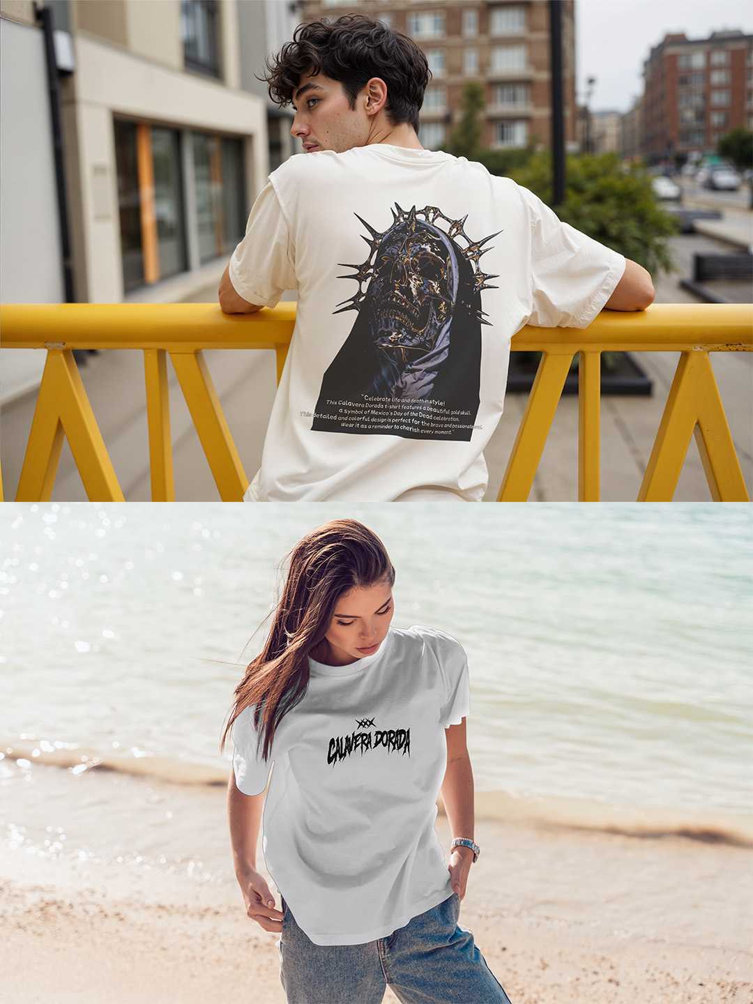 Calavera Dorada Oversized Tee