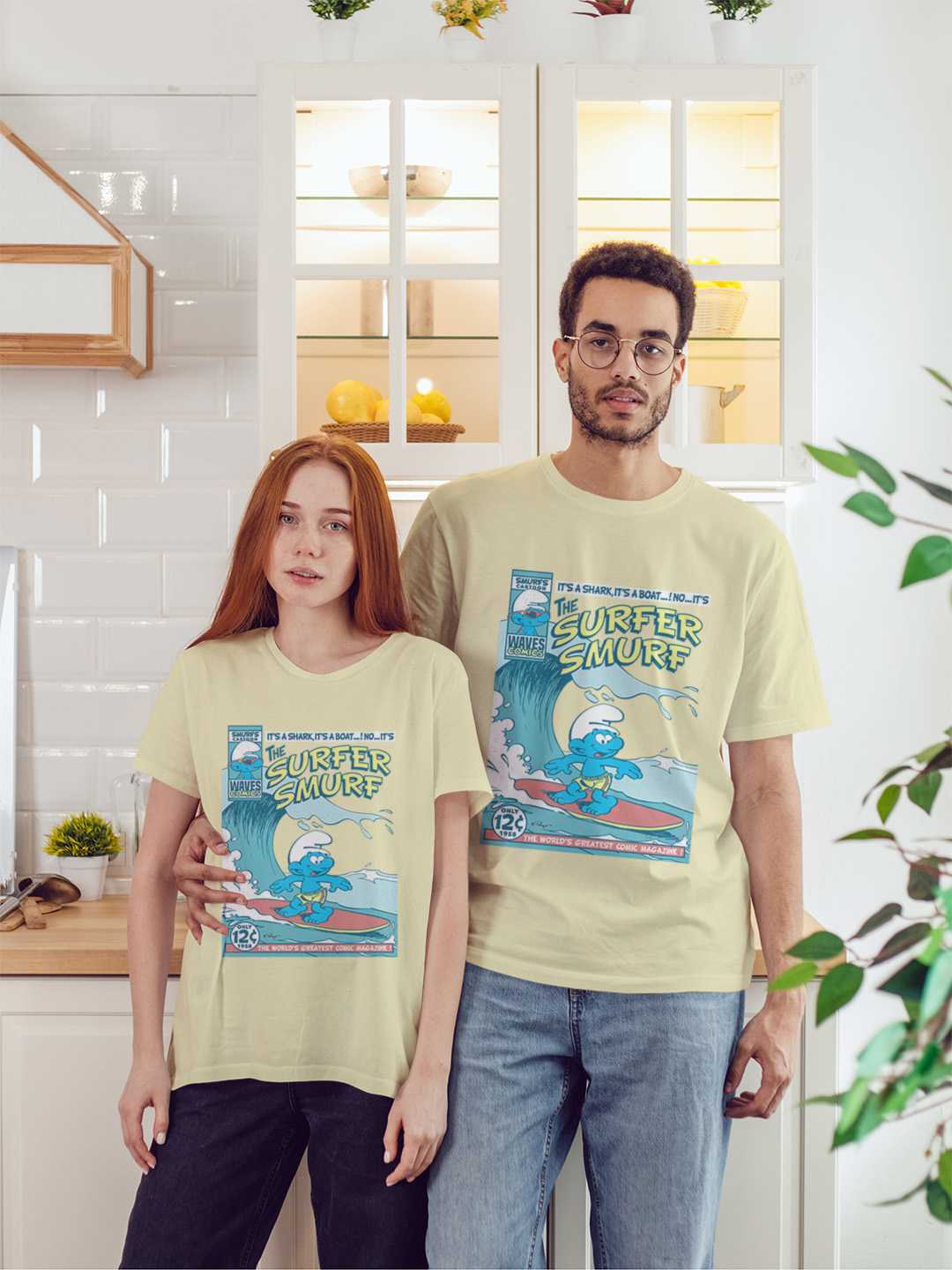 Surfer Smurf Regular Graphic Tee