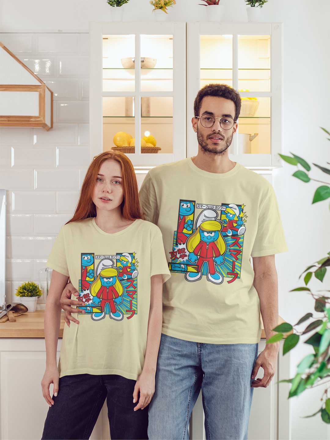 Smurfette Cute Kung Fu - Smurfs Regular Graphic Tee