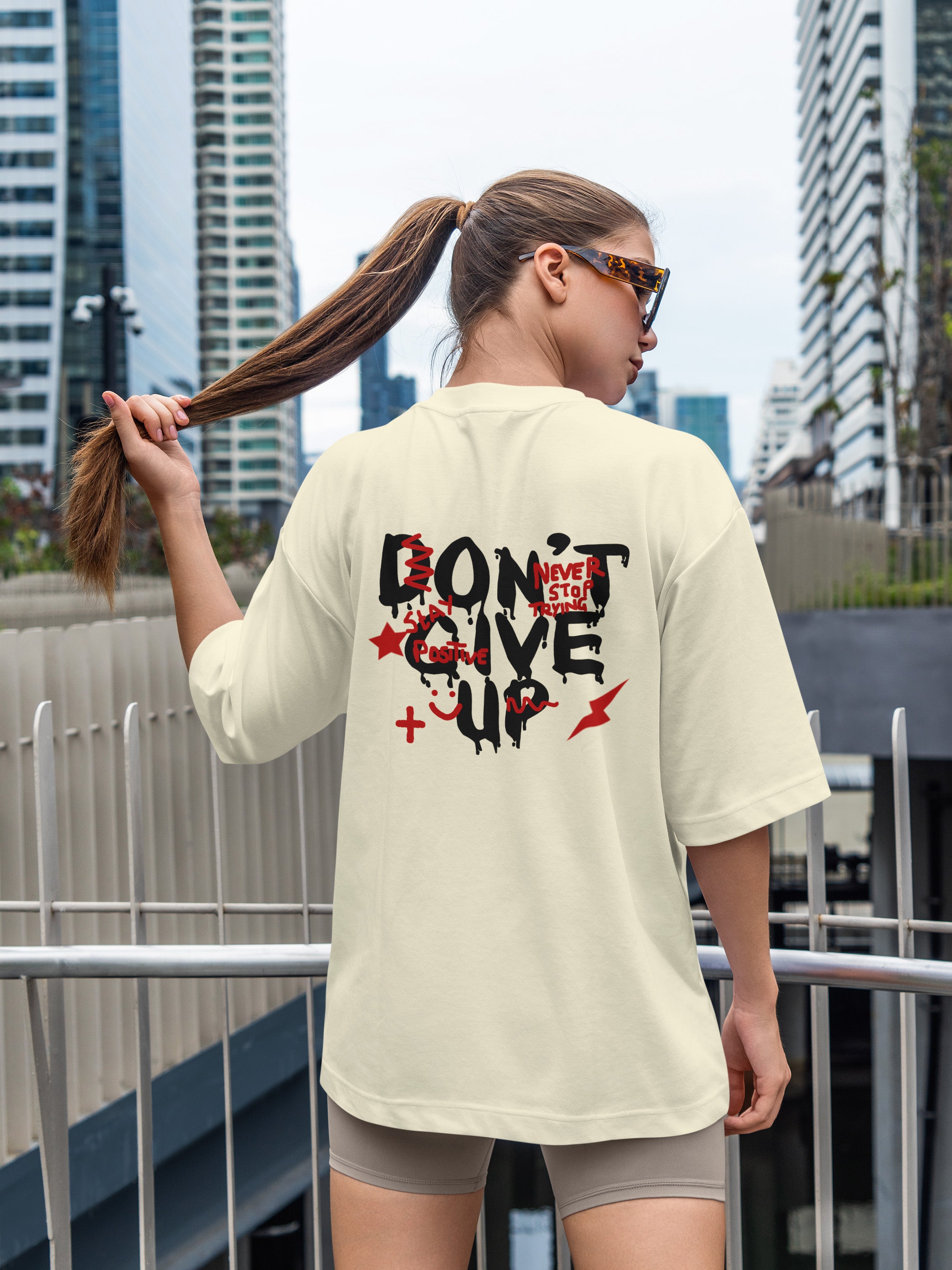 Don't Give Up Oversized Tee
