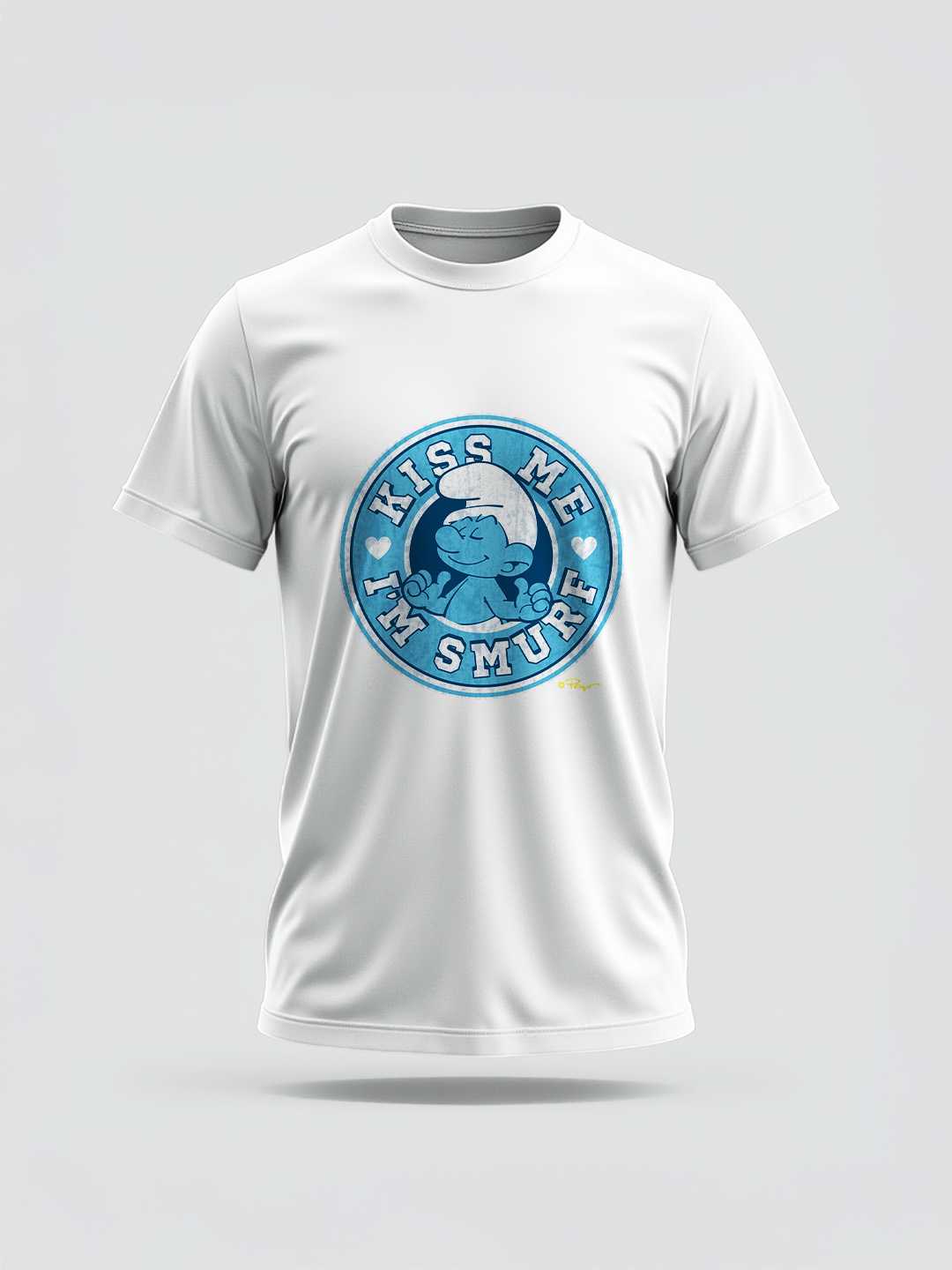 Kiss Me I Am A Smurf Regular Graphic Tee